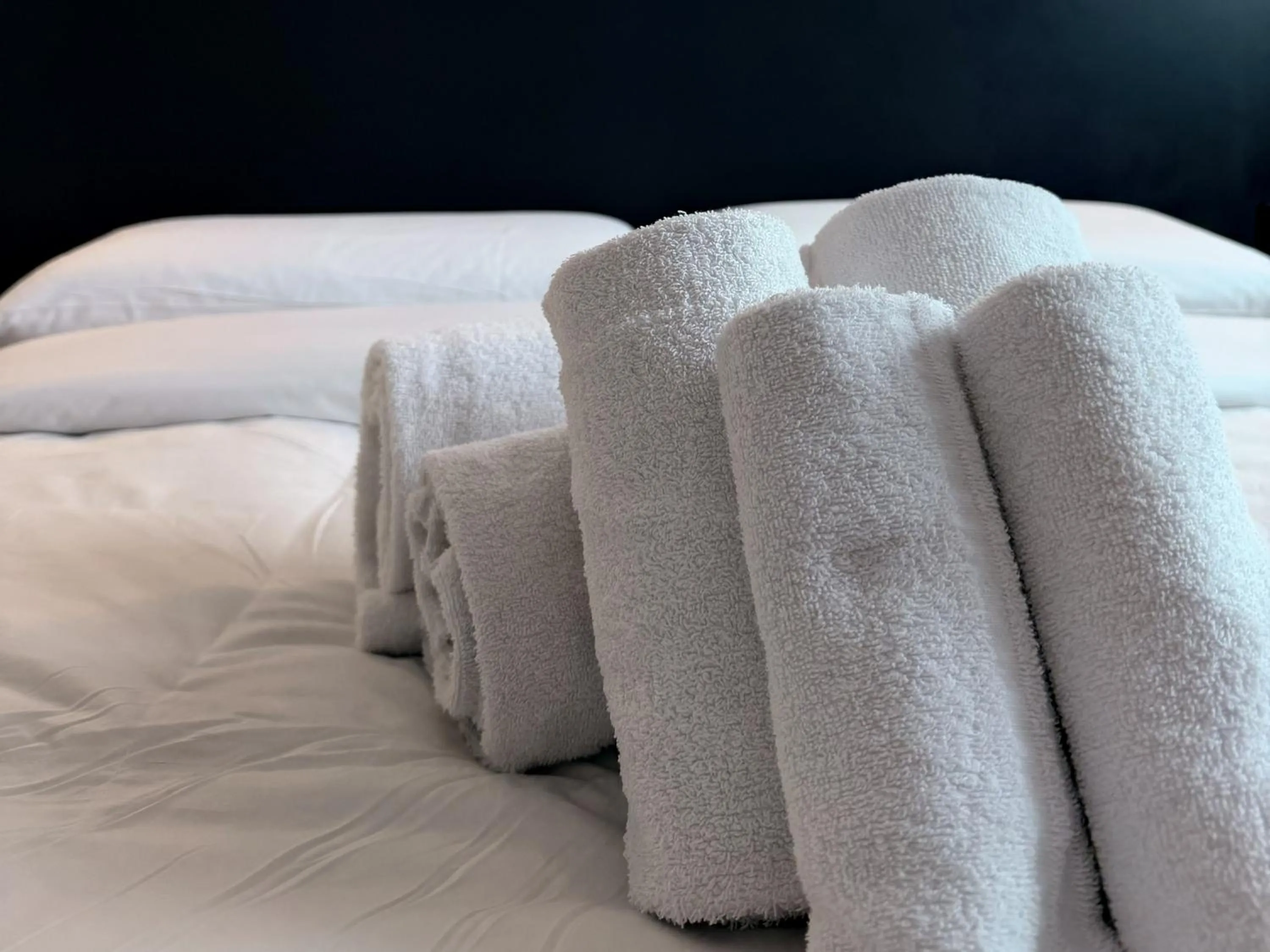 towels, Bed in Hotel Giada