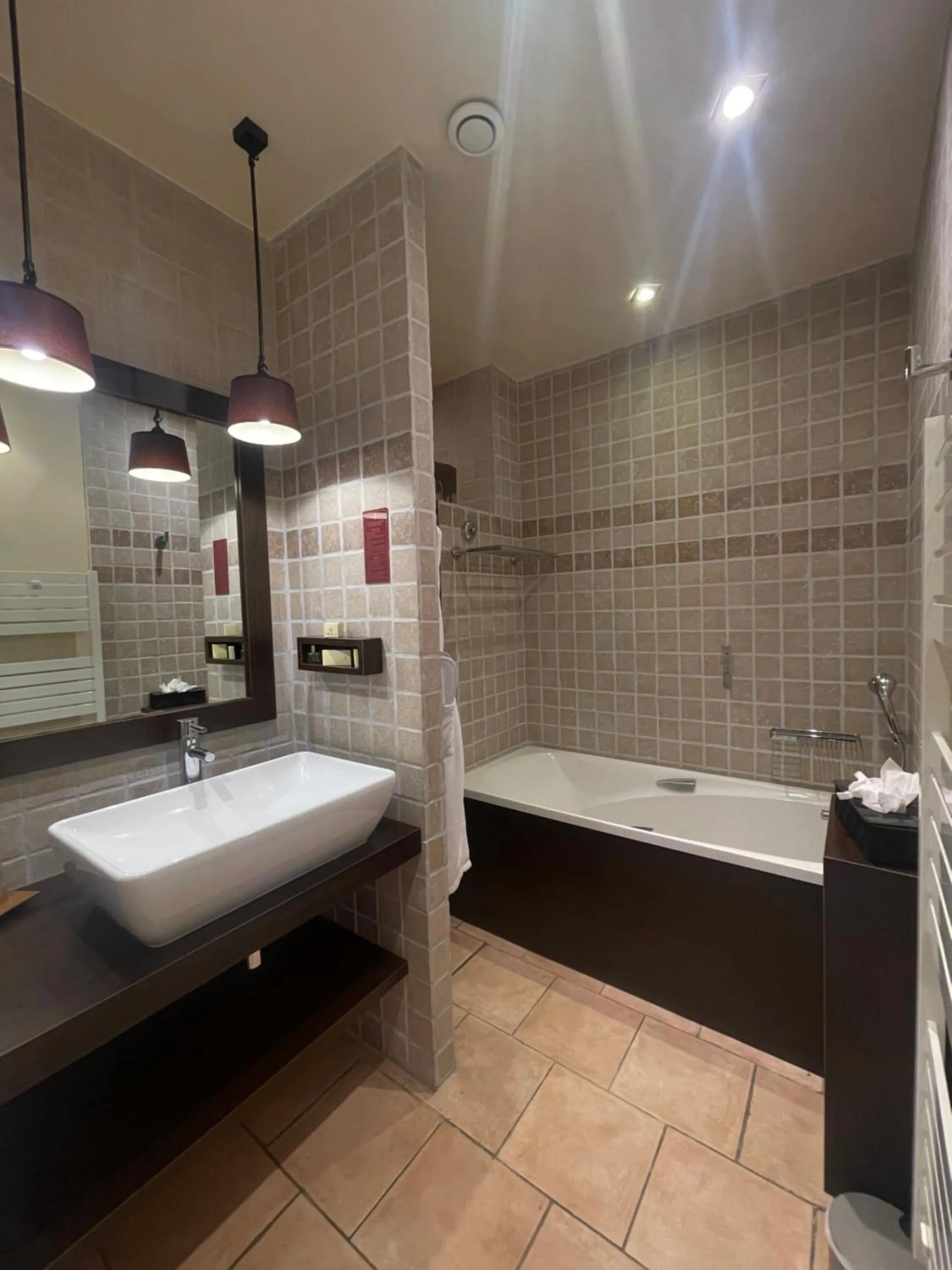 Shower in Hôtel de La Fossette