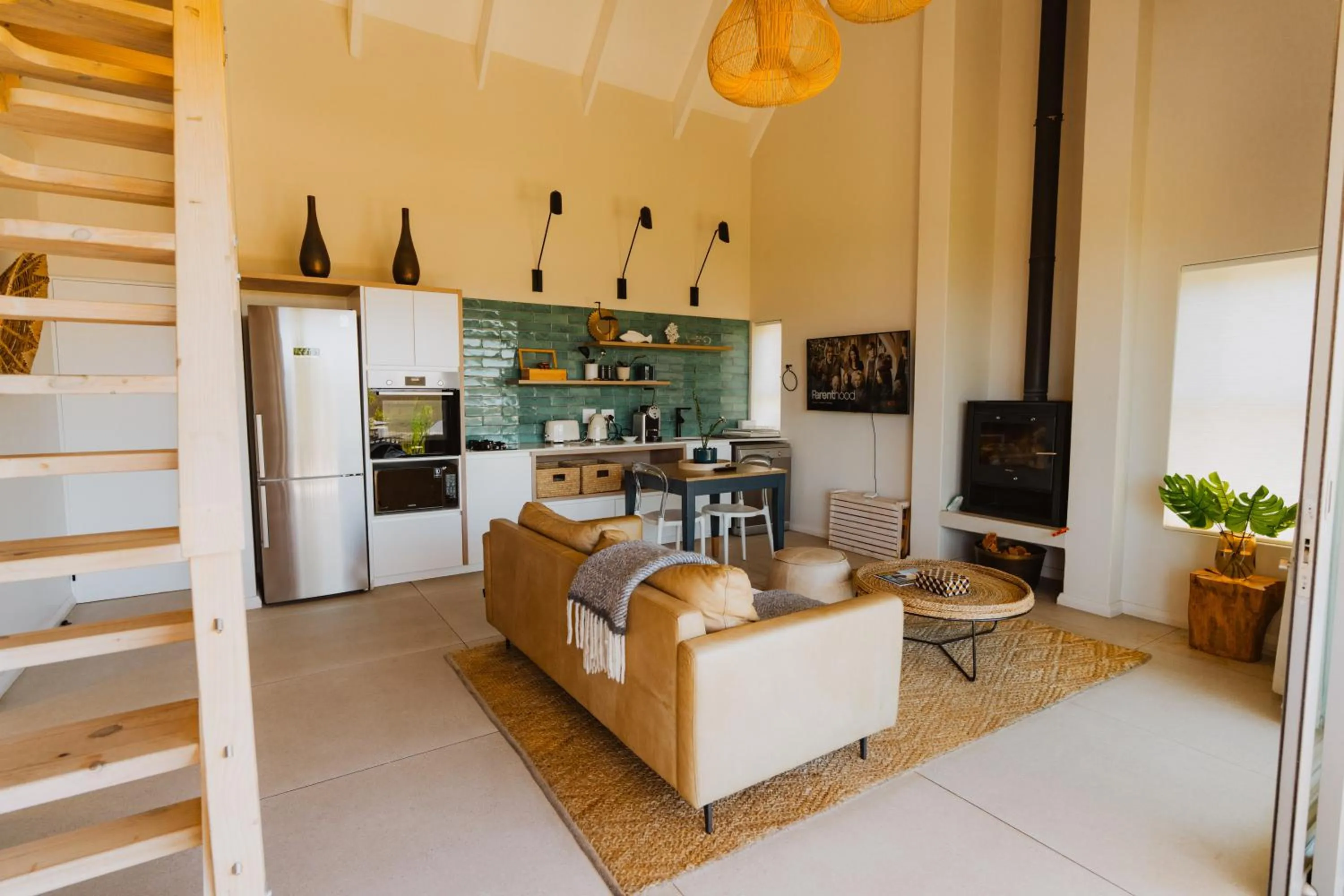 Kitchen or kitchenette in Sky Villa Boutique Hotel