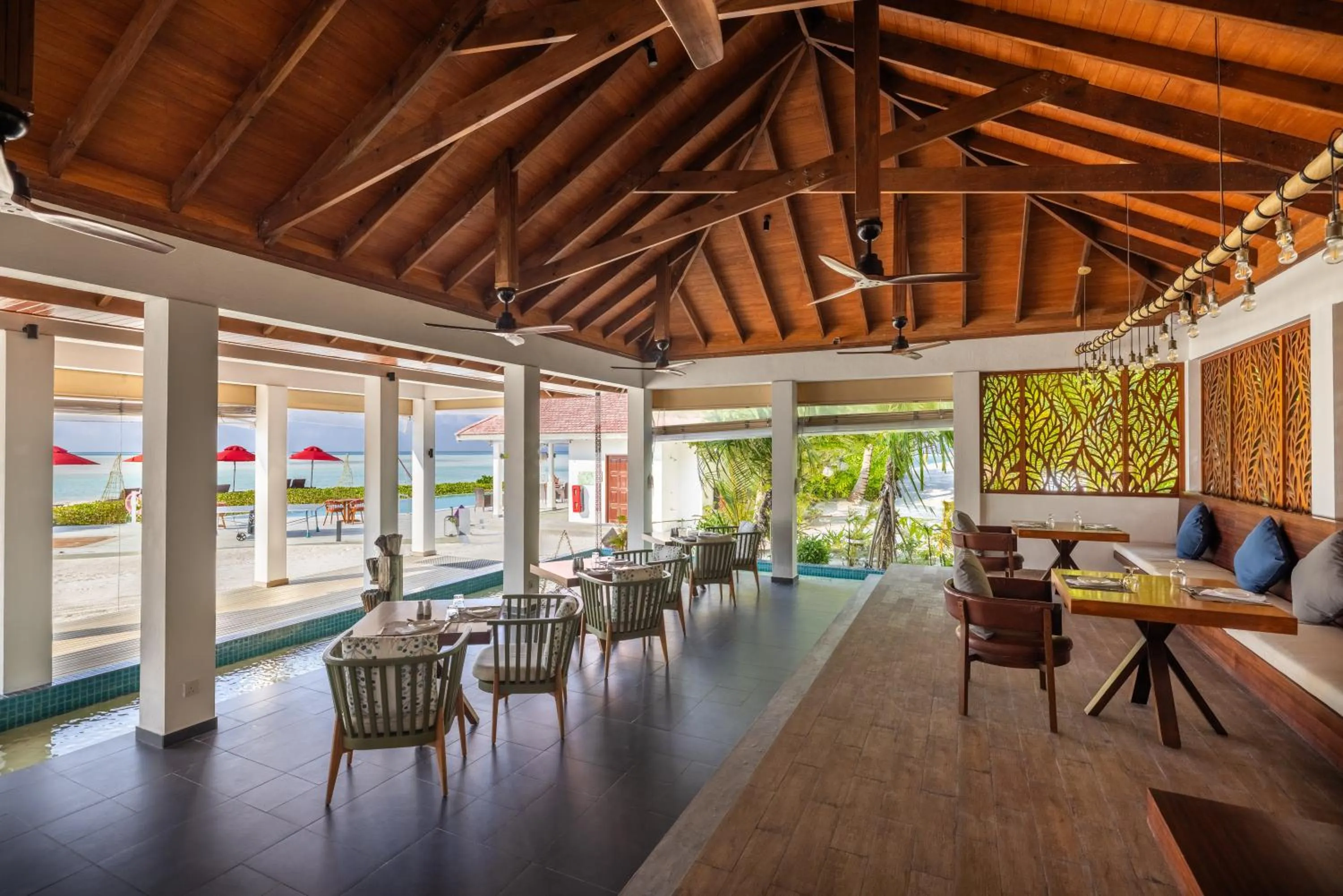 Seating area in Cinnamon Hakuraa Huraa Maldives - All Inclusive Adults-Only Escape with One-way Free Speedboat