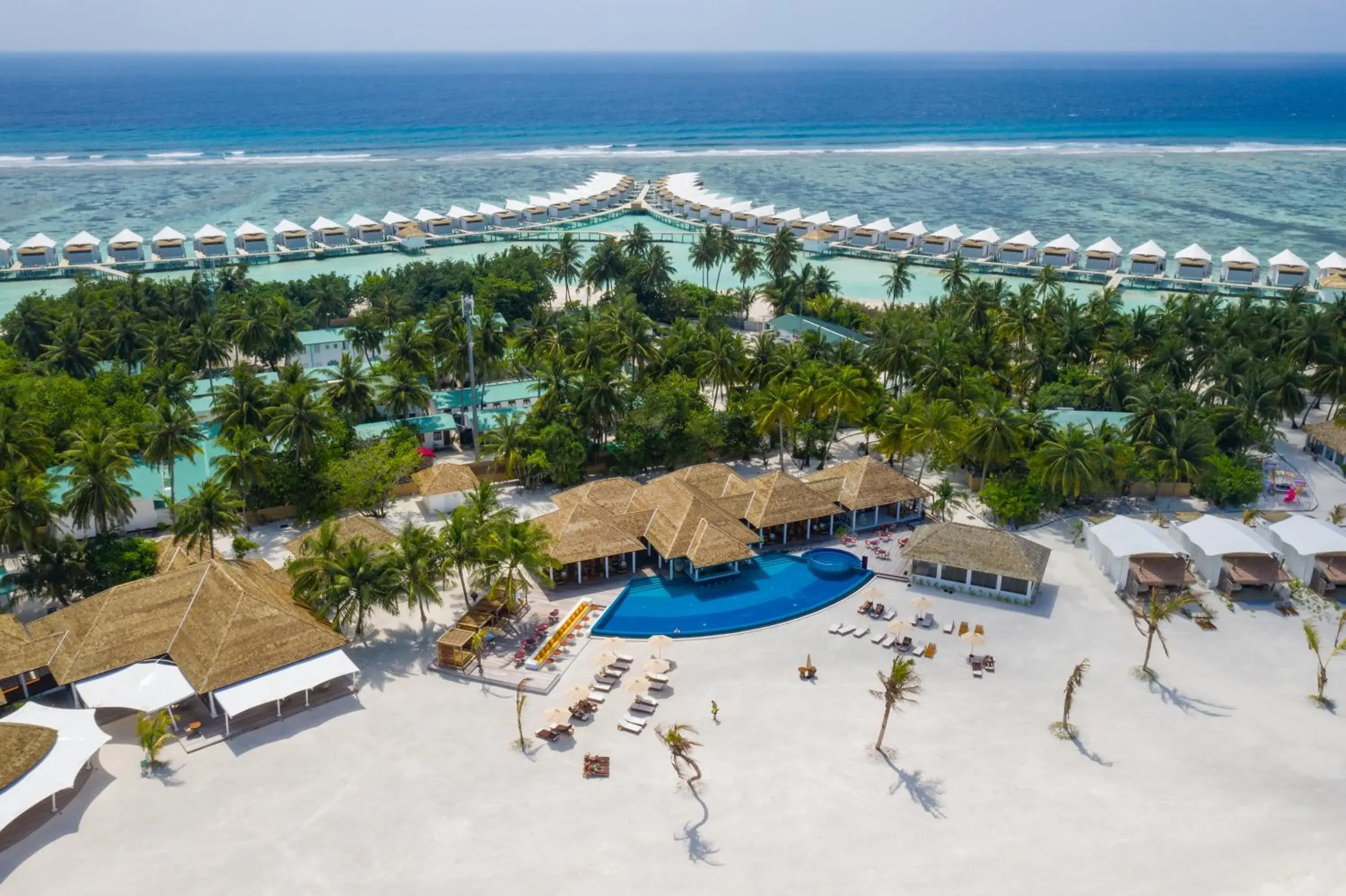 Bird's eye view in Cinnamon Hakuraa Huraa Maldives - All Inclusive Adults-Only Escape with One-way Free Speedboat Bird's eye view in Cinnamon Hakuraa Huraa Maldives - All Inclusive Adults-Only Escape with One-way Free Speedboat