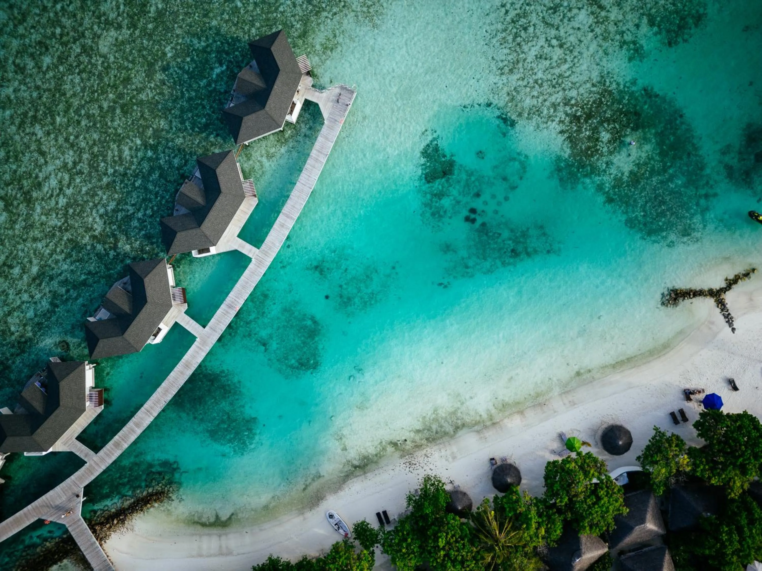 Bird's eye view in Cinnamon Dhonveli Maldives - Free One-Way Speedboat and 02 Kids Under 12 Stay & Dine Free