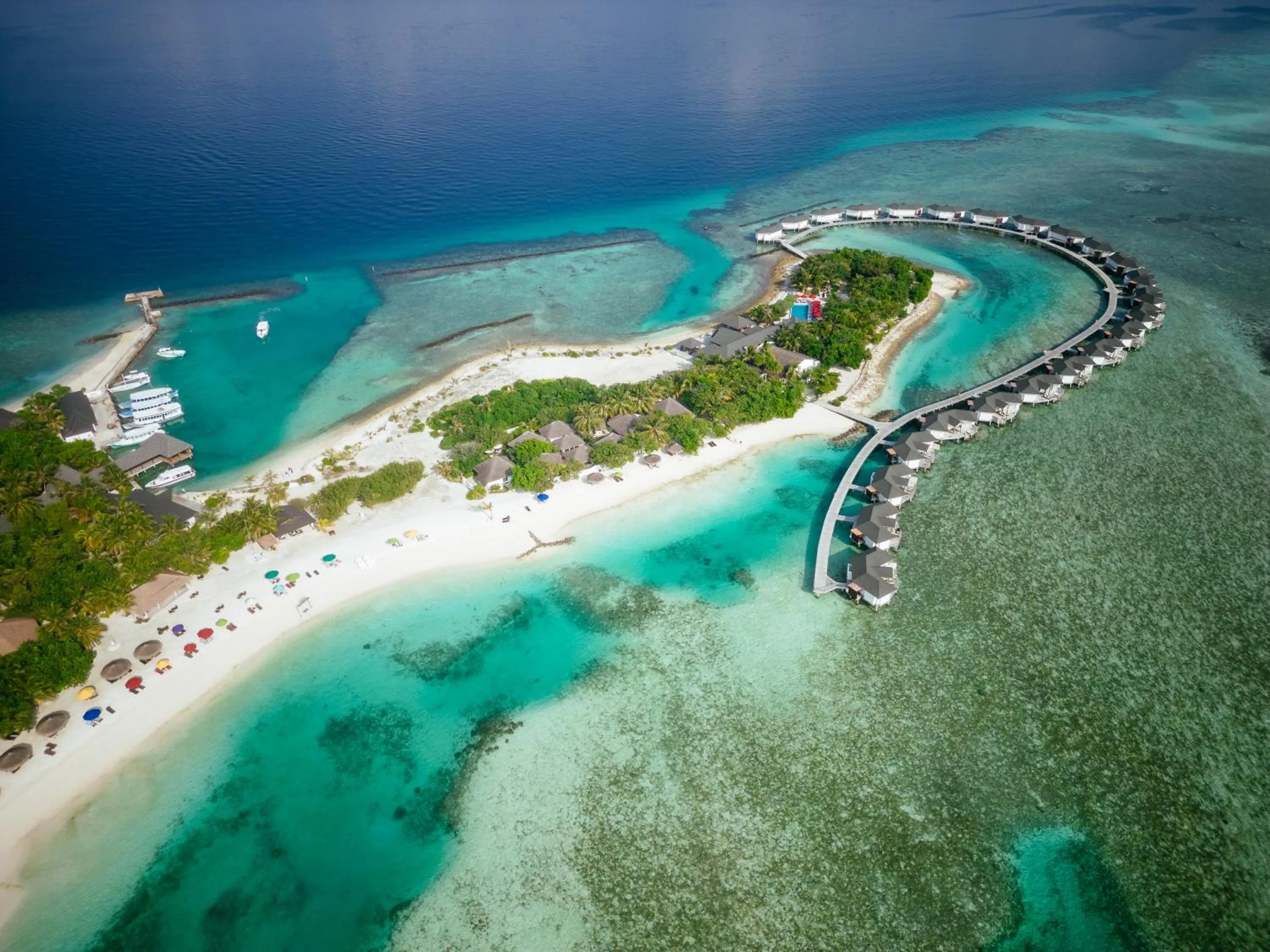 Bird's eye view in Cinnamon Dhonveli Maldives - Free One-Way Speedboat and 02 Kids Under 12 Stay & Dine Free
