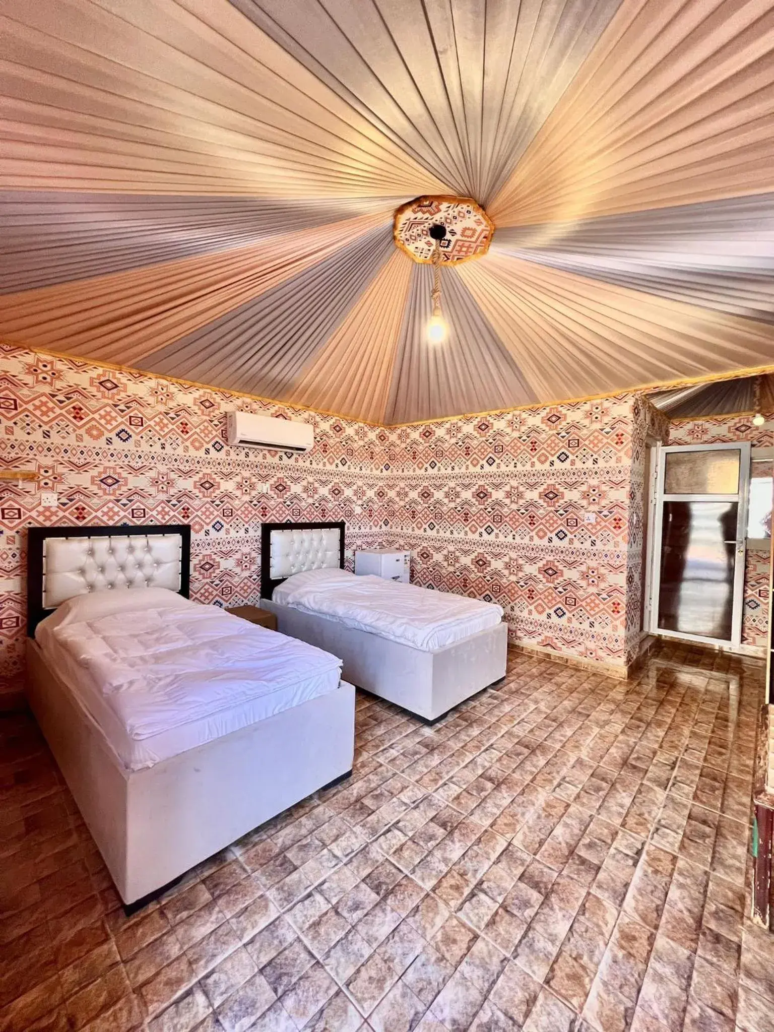 Bed in Hasan Zawaideh Camp Bed in Hasan Zawaideh Camp