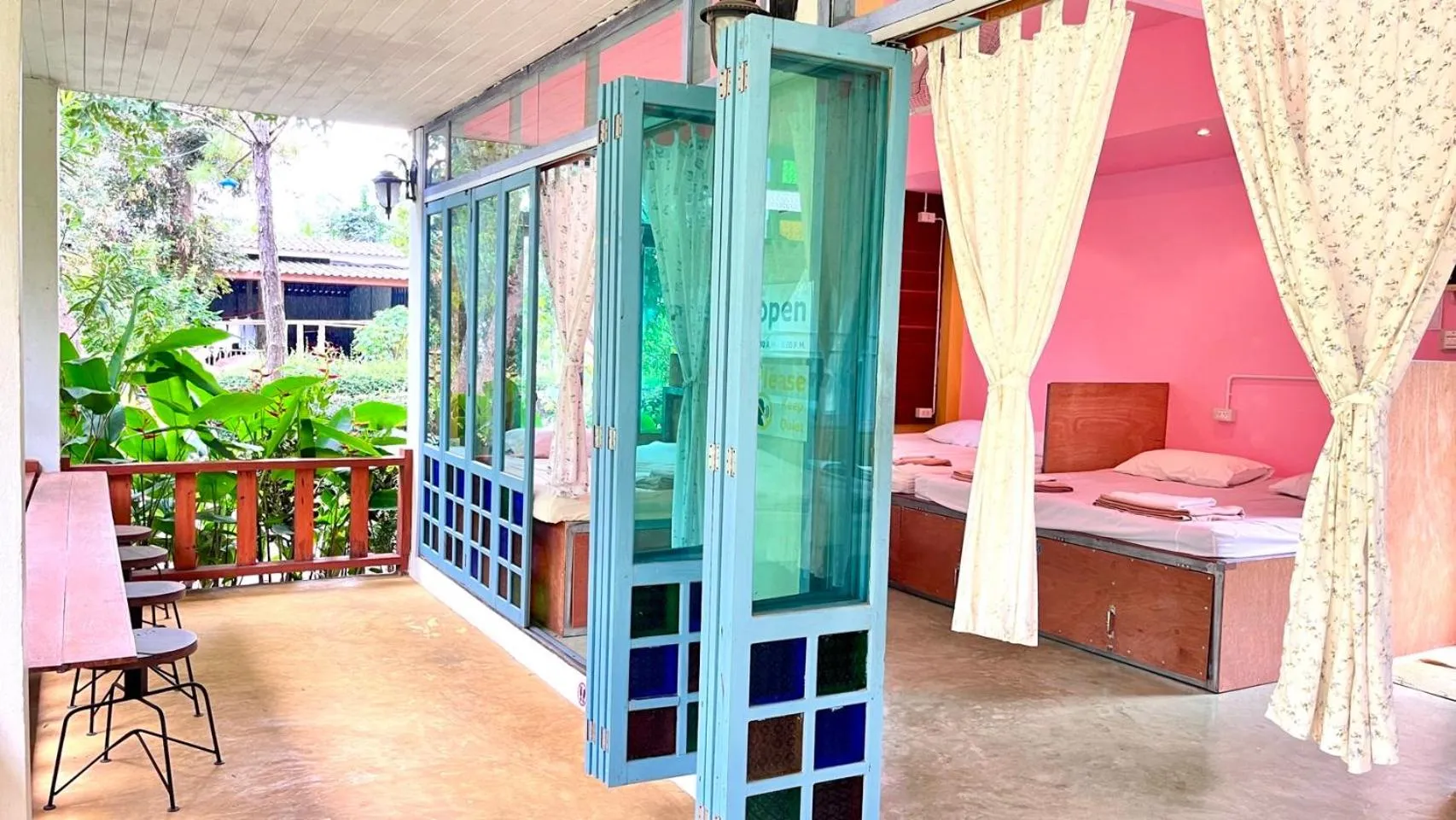 Property building, Bed in Pai Flora Resort