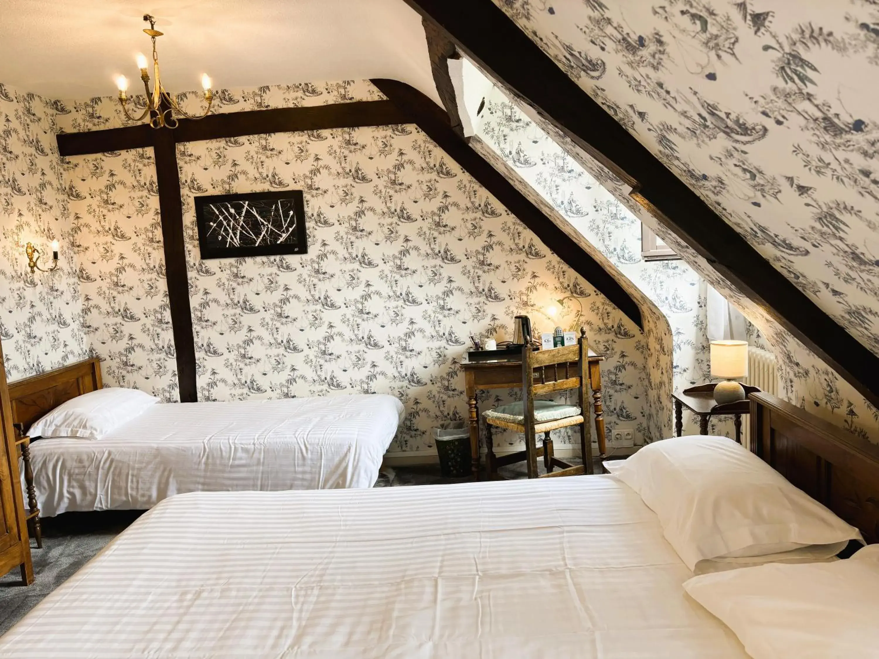 Bed in Logis Hôtel Beau Site Bed in Logis Hôtel Beau Site