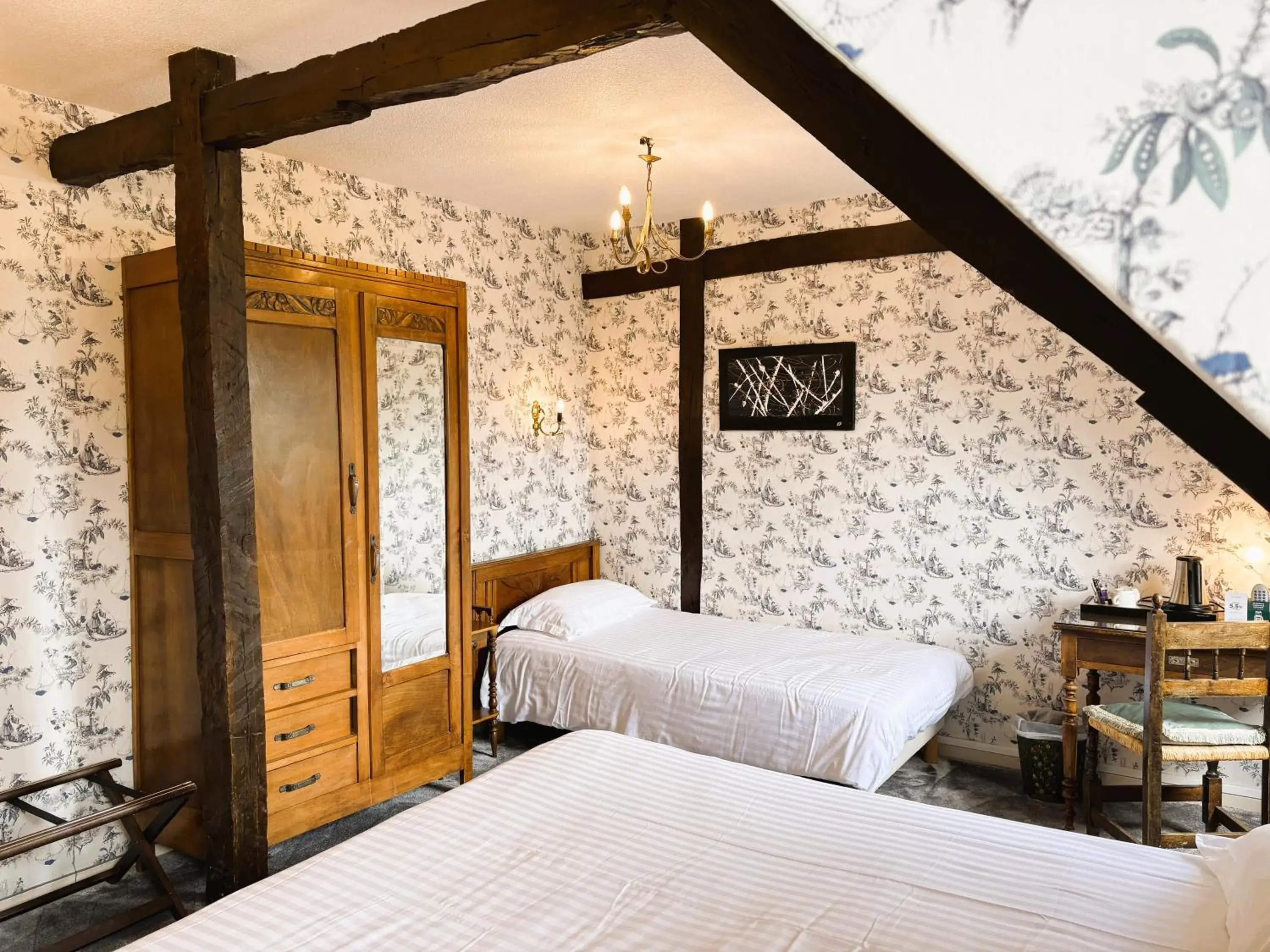 Bed in Logis Hôtel Beau Site Bed in Logis Hôtel Beau Site