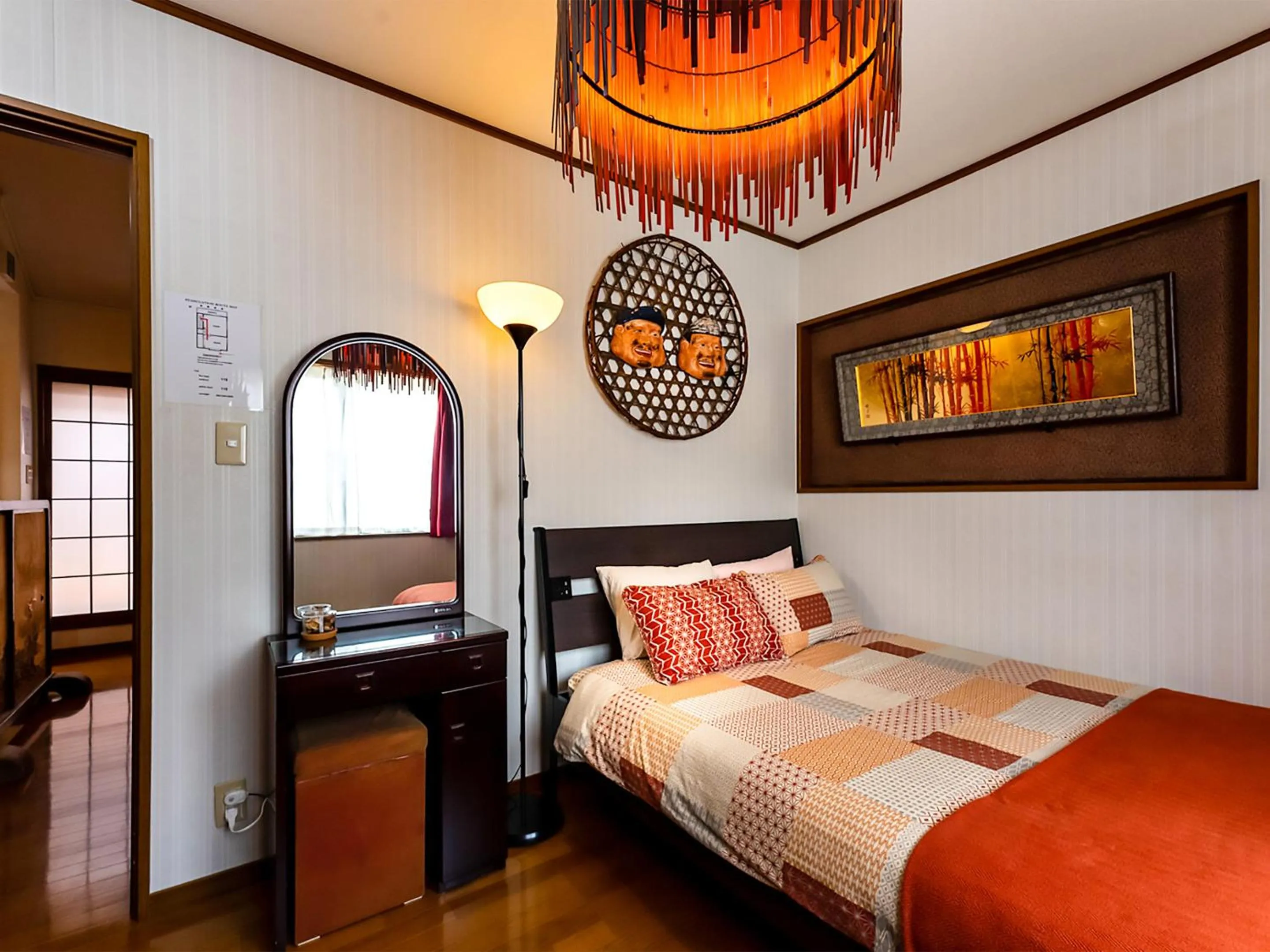 Bedroom, Bed in Maguro House