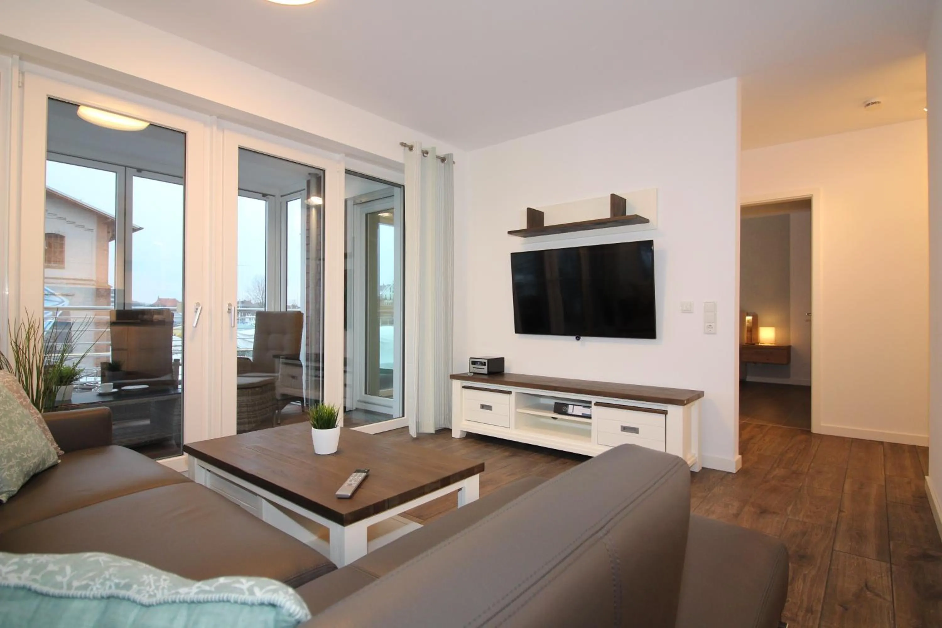 Living room in Wohnen am Yachthafen W25