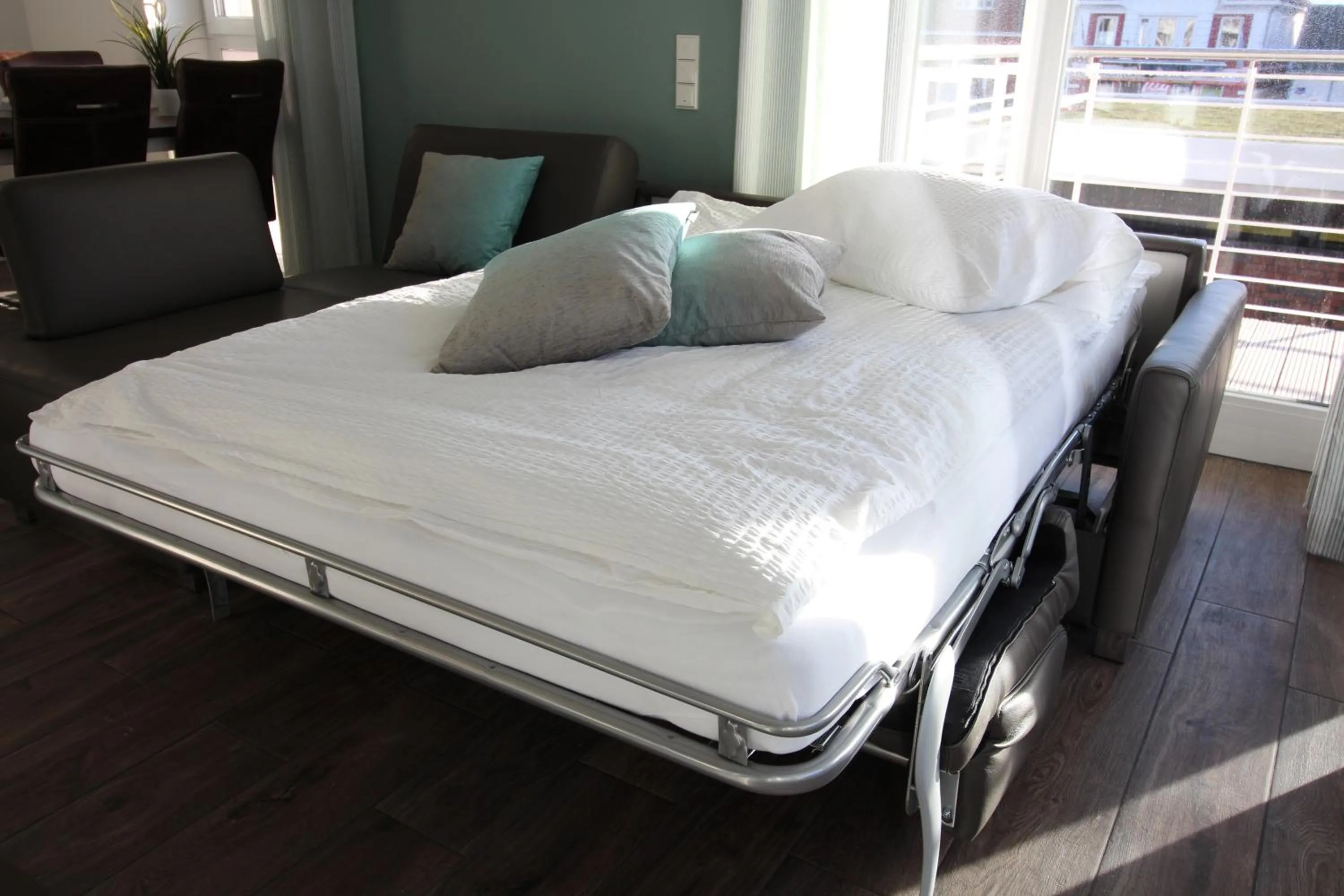 Bed in Wohnen am Yachthafen W25