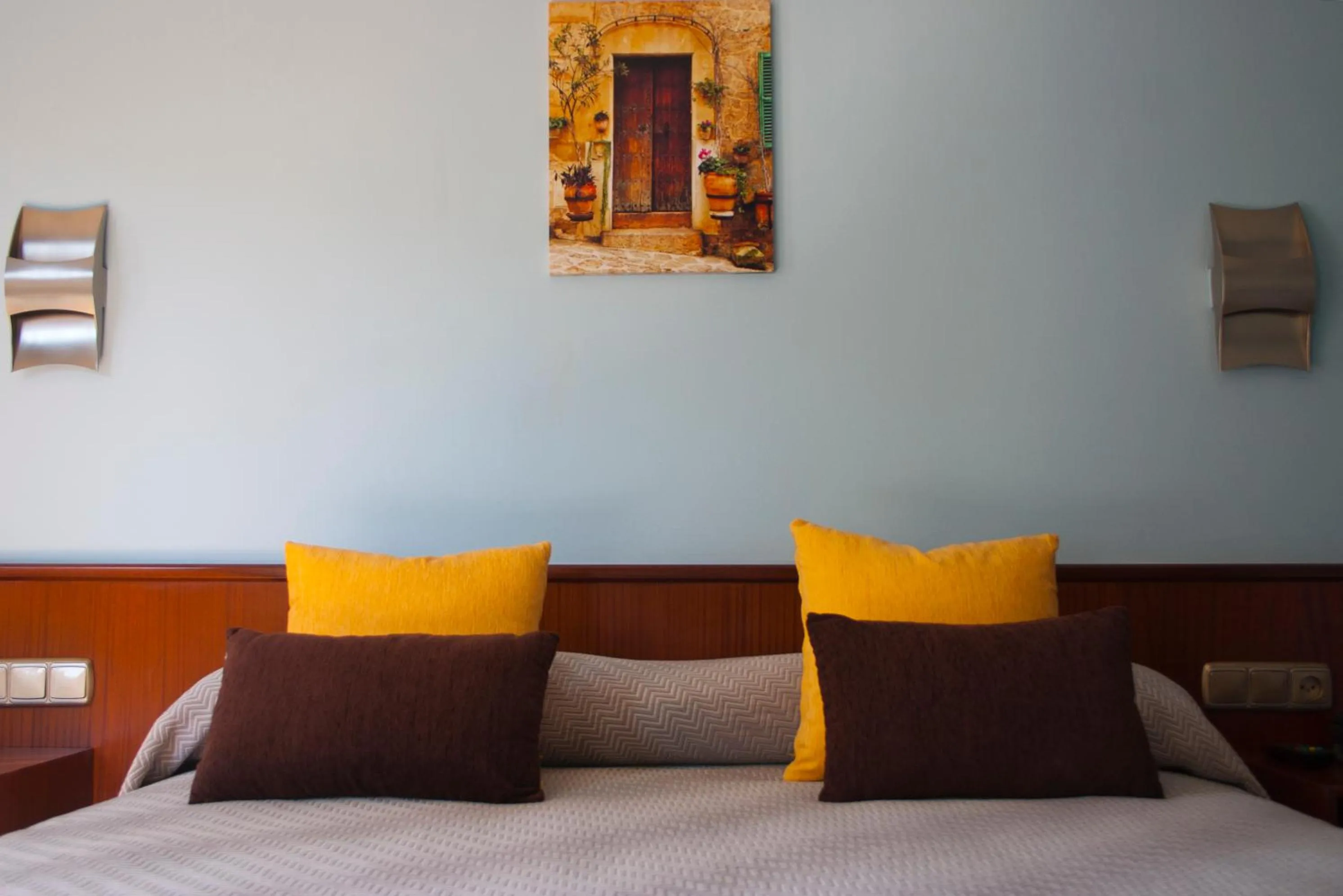 Decorative detail, Bed in Hotel Gijon
