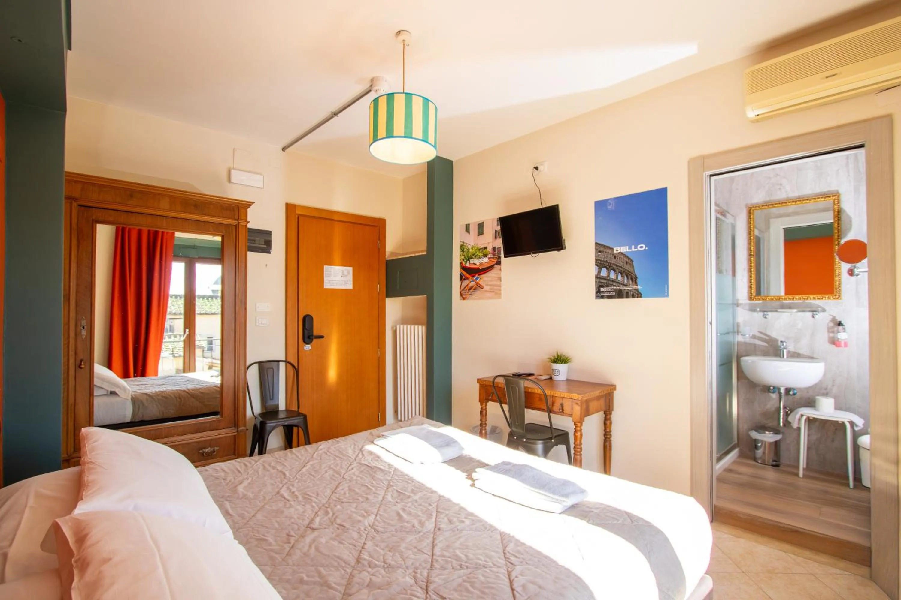 Bed in Hotel Merlini