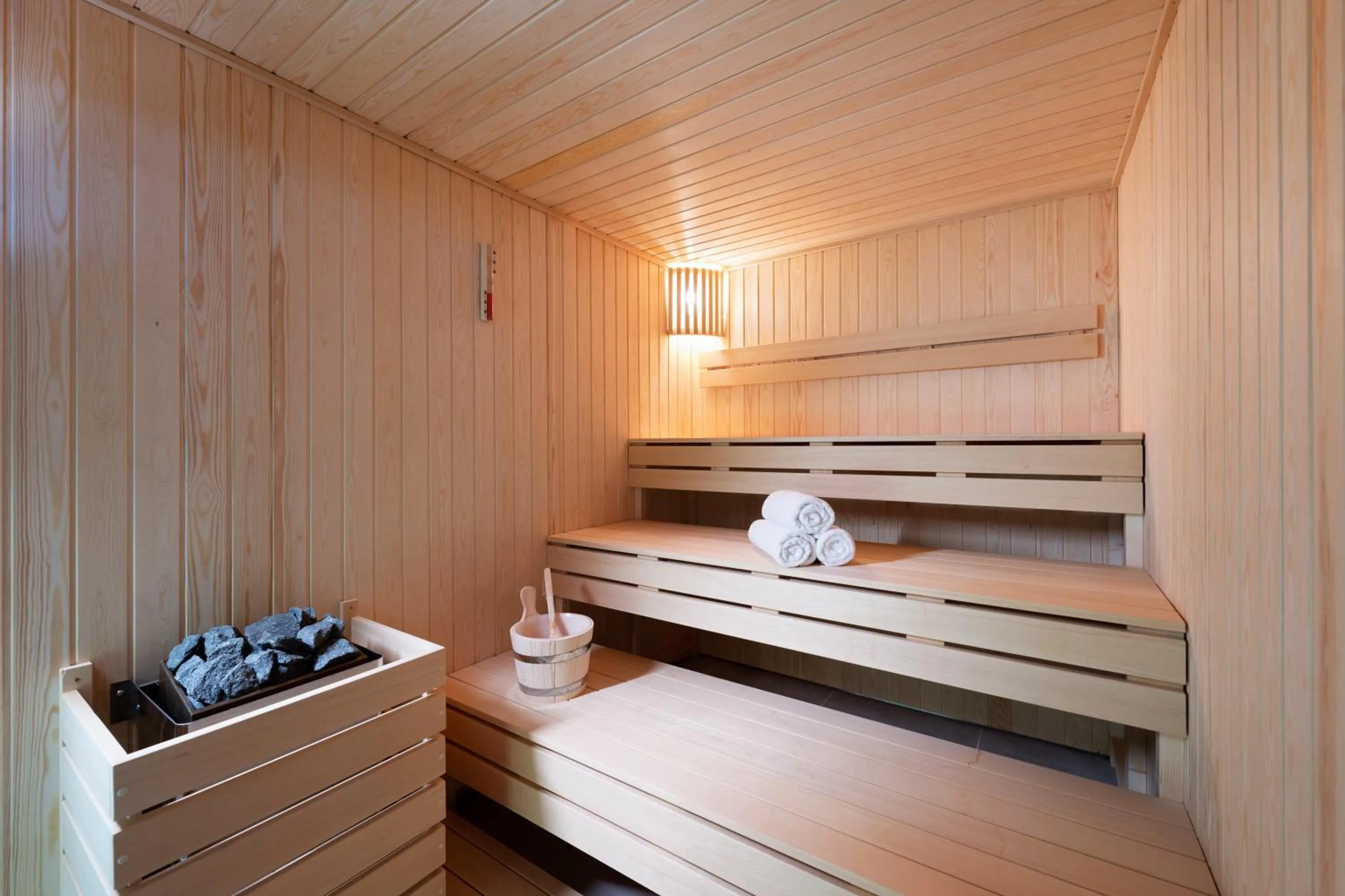 Sauna, Bed in Philoxenia Hotel