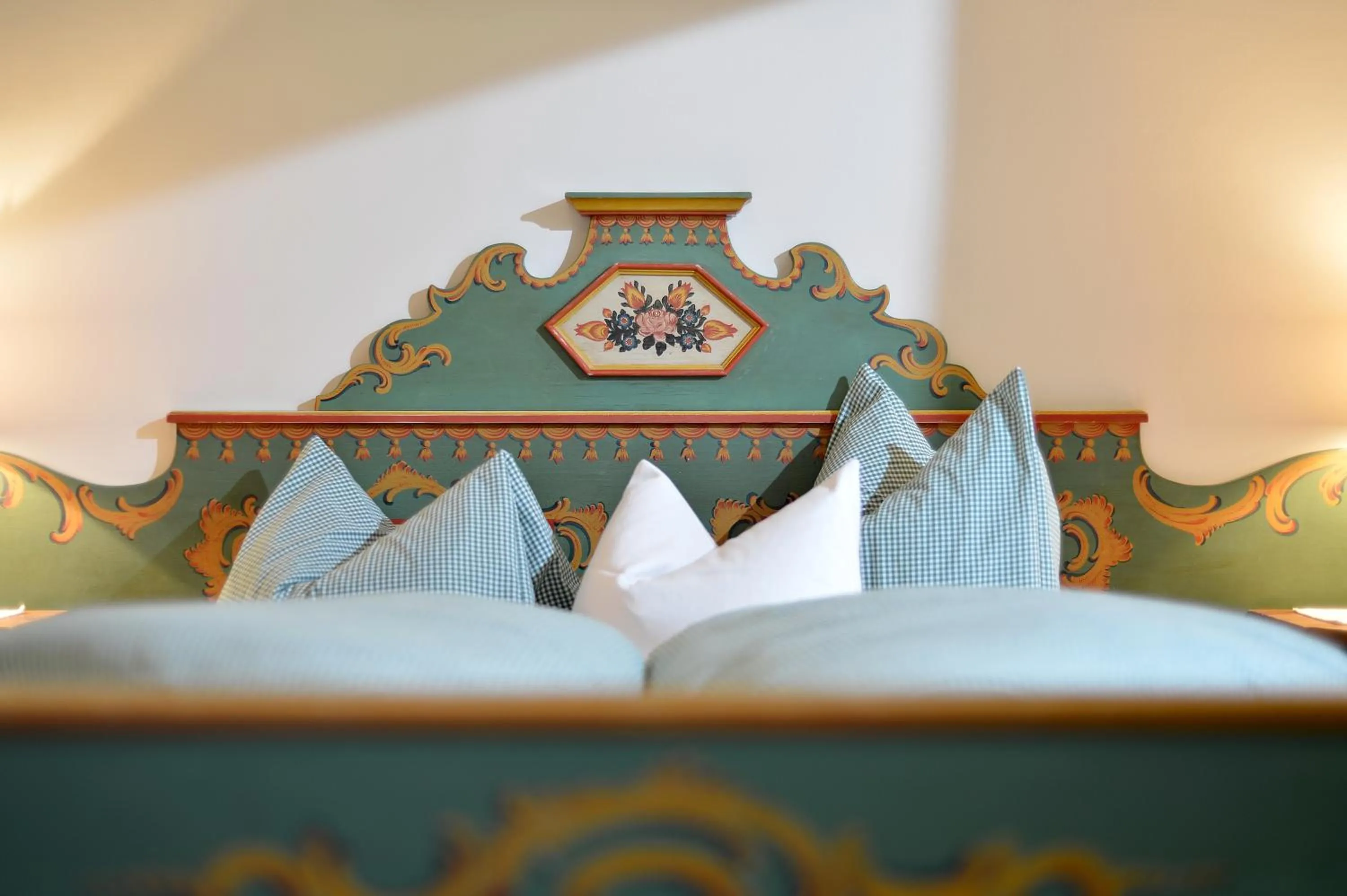 Decorative detail, Bed in Landhaus Kumbichl