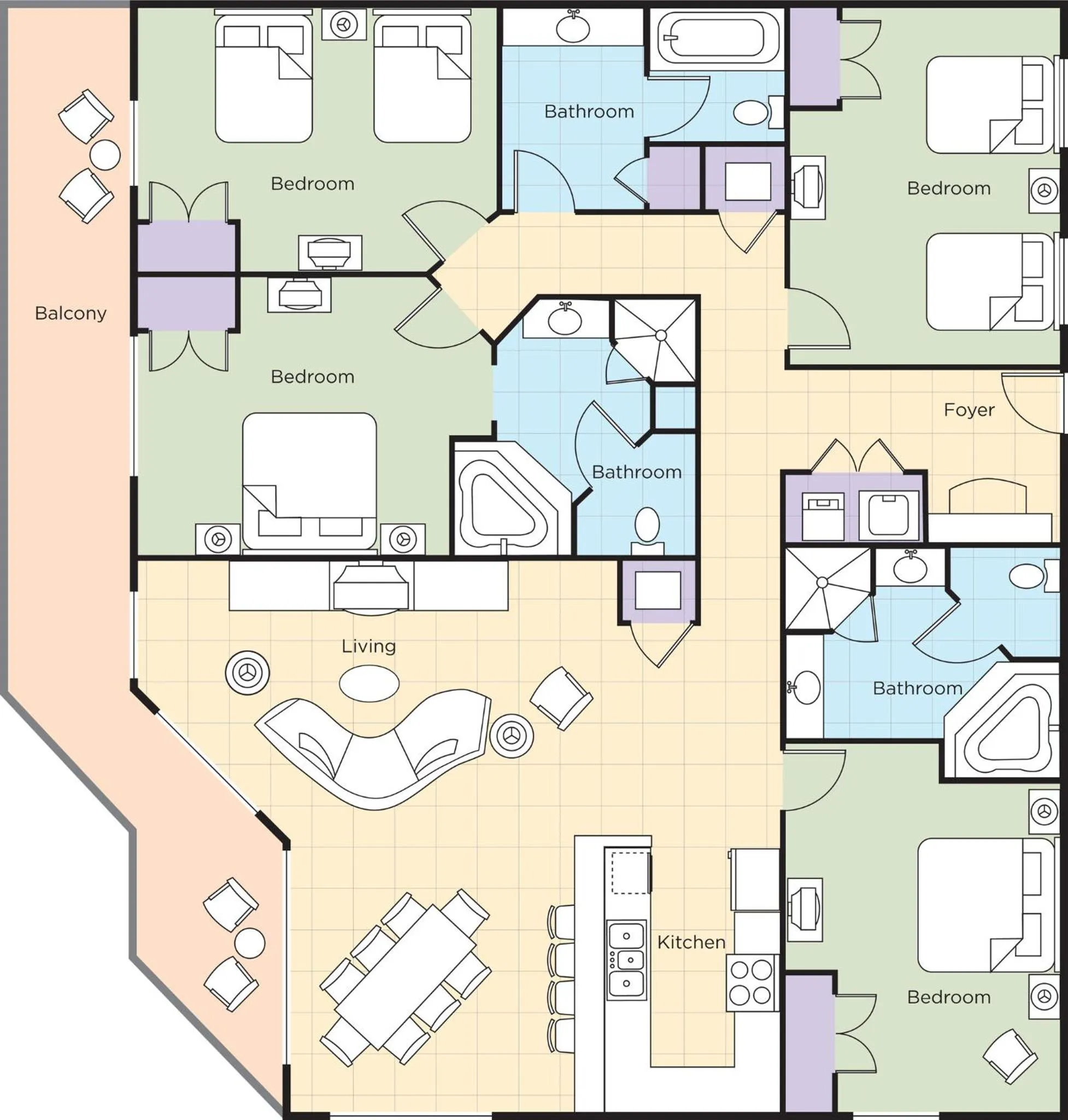 Floor plan in Club Wyndham Ocean Ridge