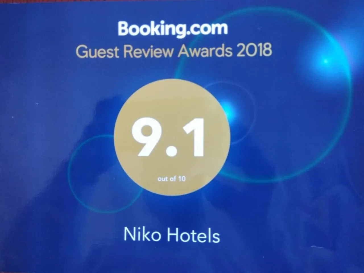 Certificate/Award in Niko Hotels