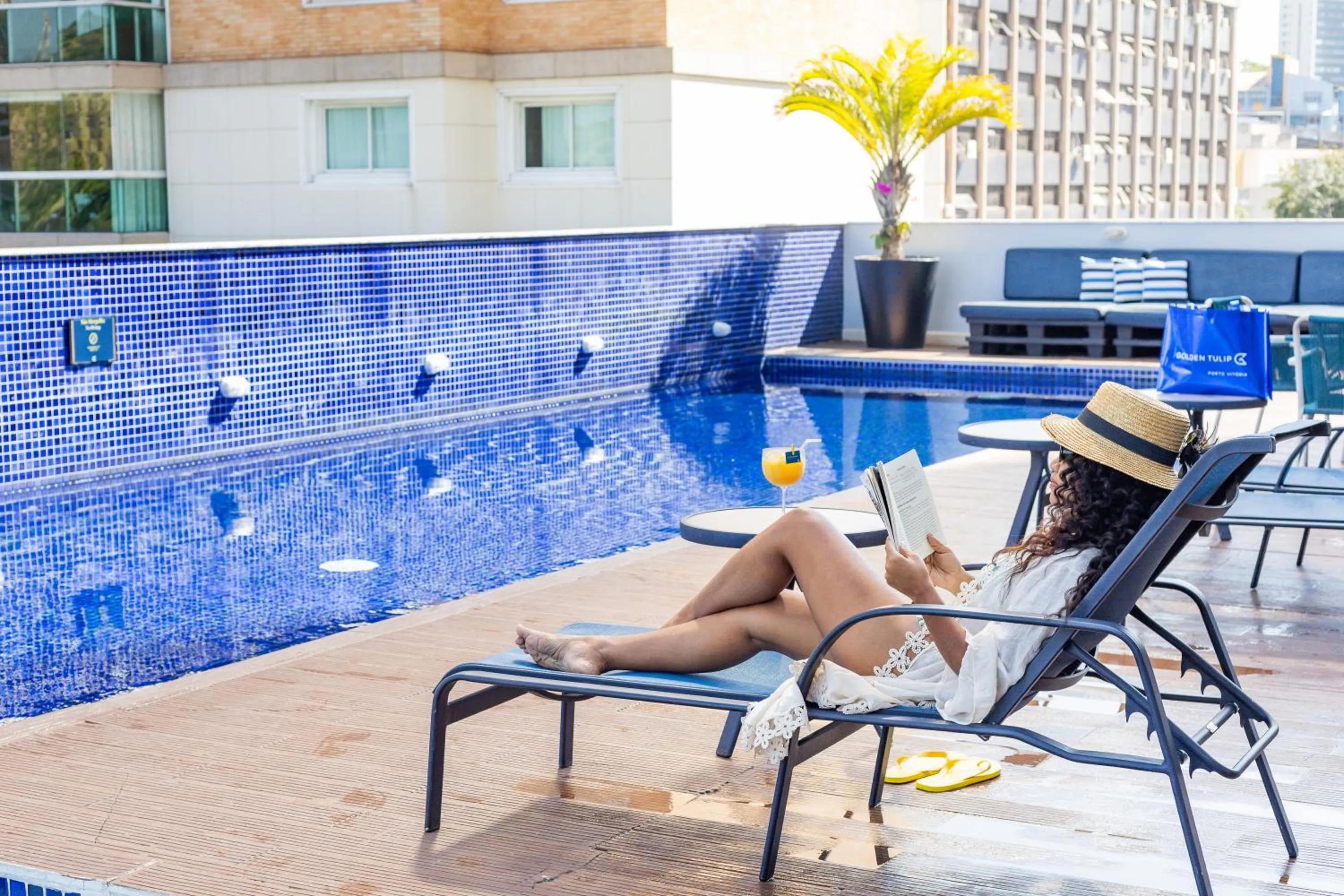 Pool view in Golden Tulip Porto Vitória
