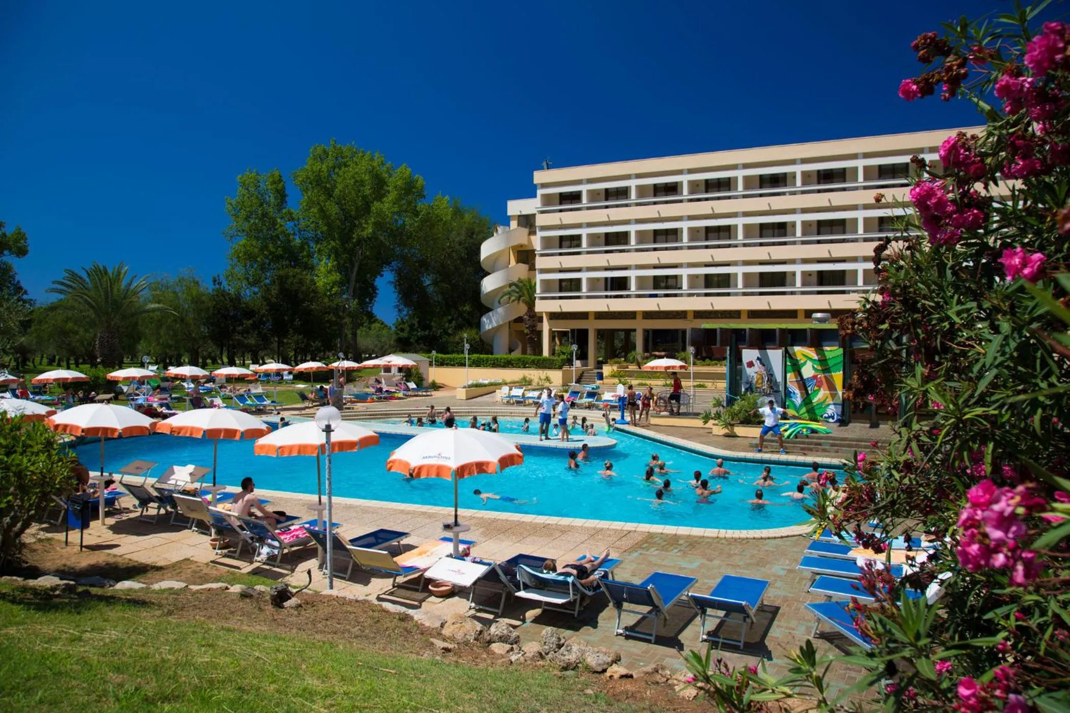 Pool view in MClub Lipari