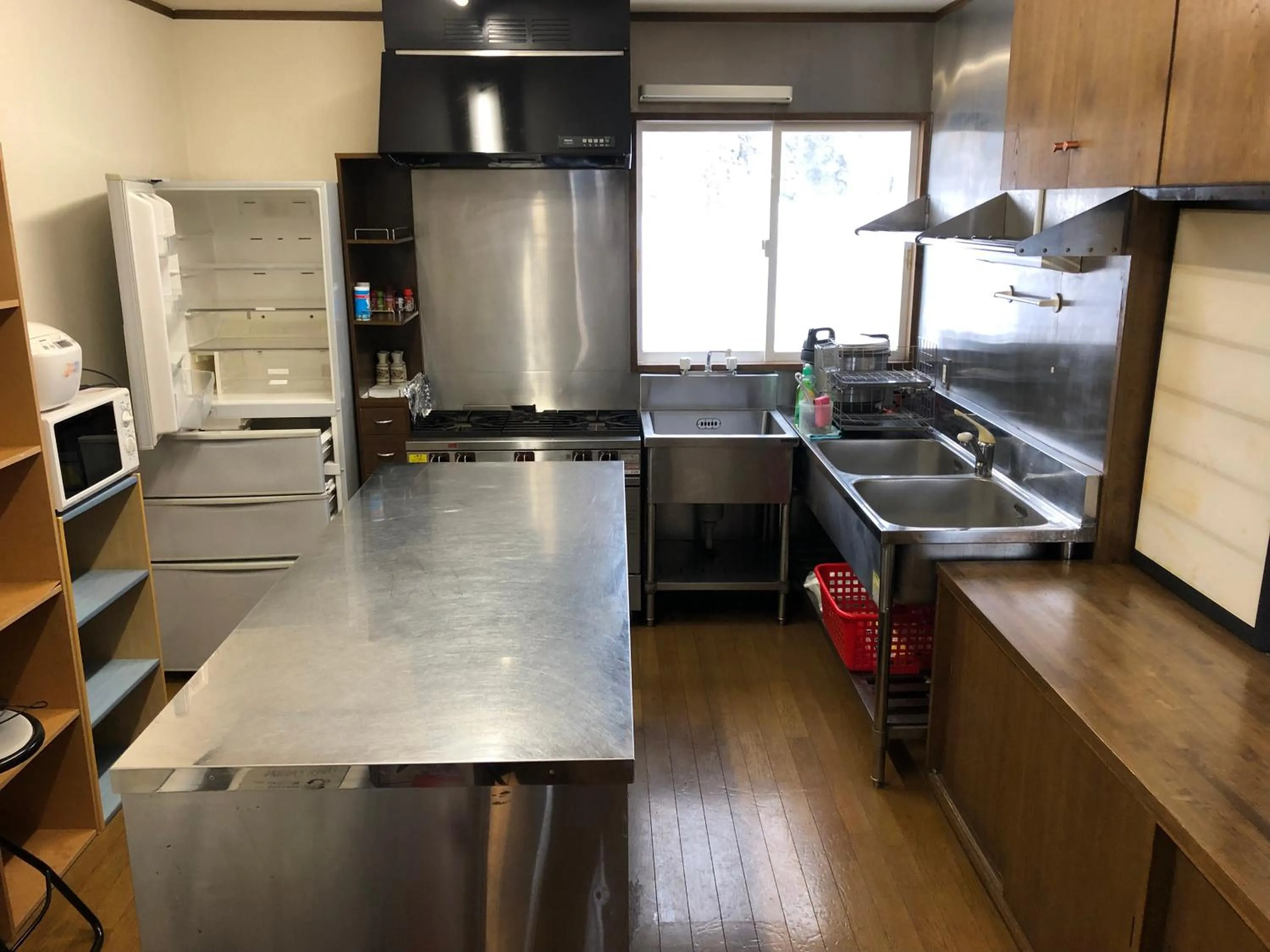 Communal kitchen in The Bohemians' Shelter