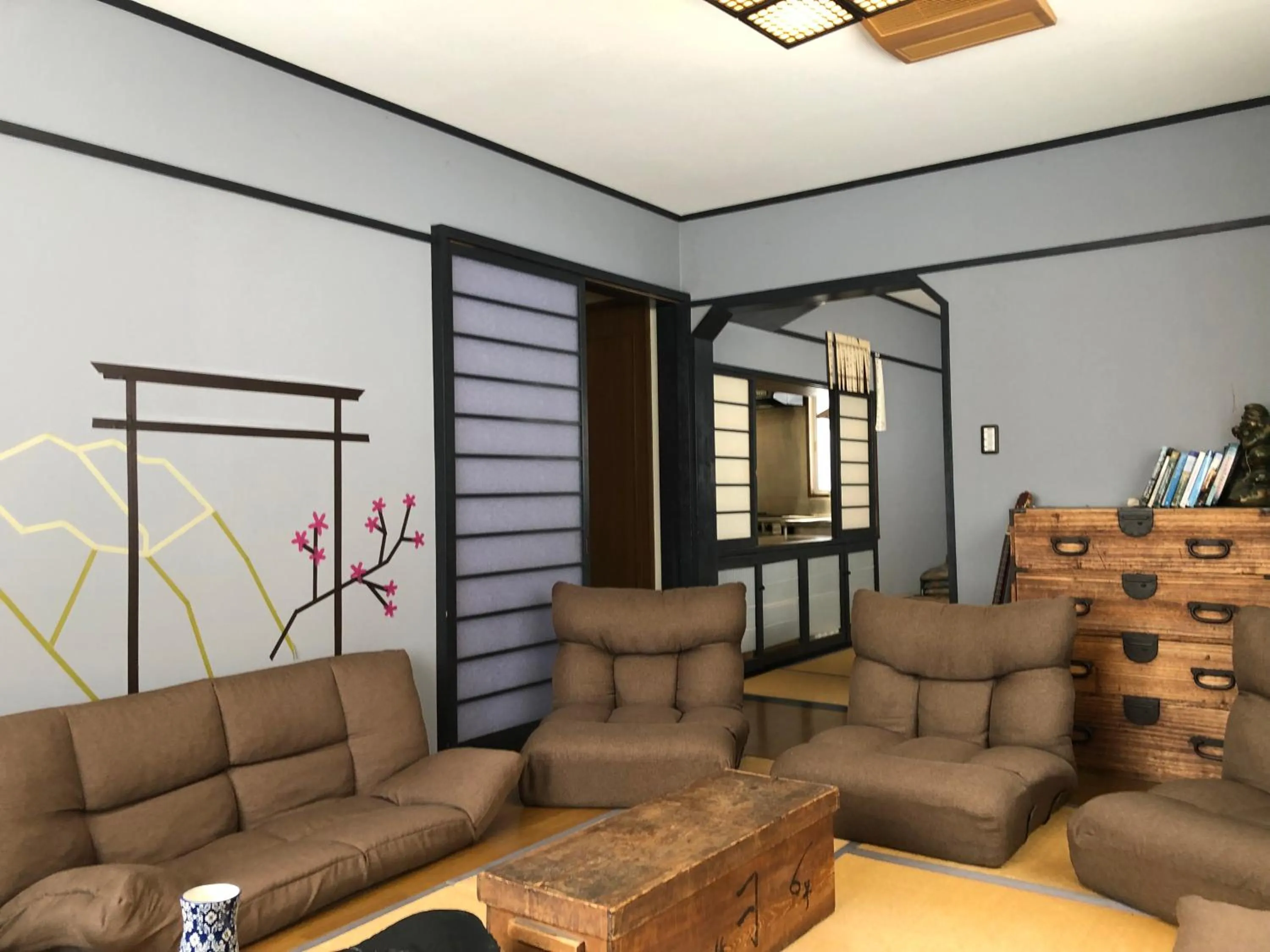 Living room in The Bohemians' Shelter