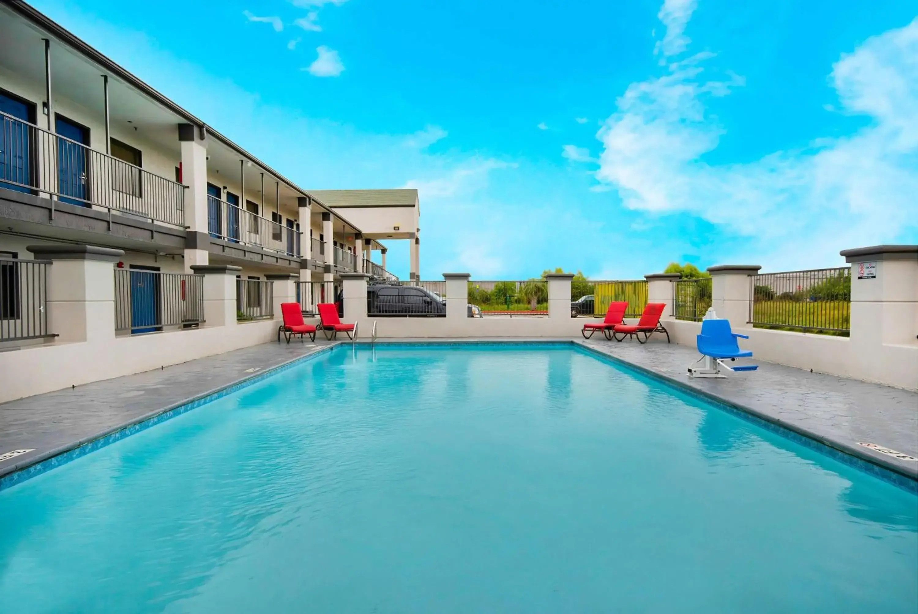 Pool view in Studio 6 - Texas City, TX Pool view in Studio 6 - Texas City, TX