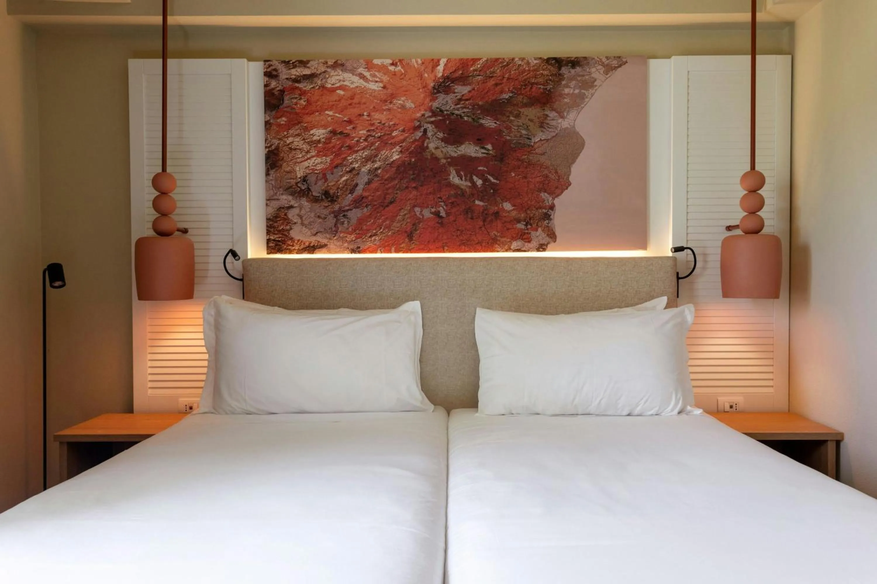 Photo of the whole room, Bed in Mangia's Brucoli, Sicily, Autograph Collection