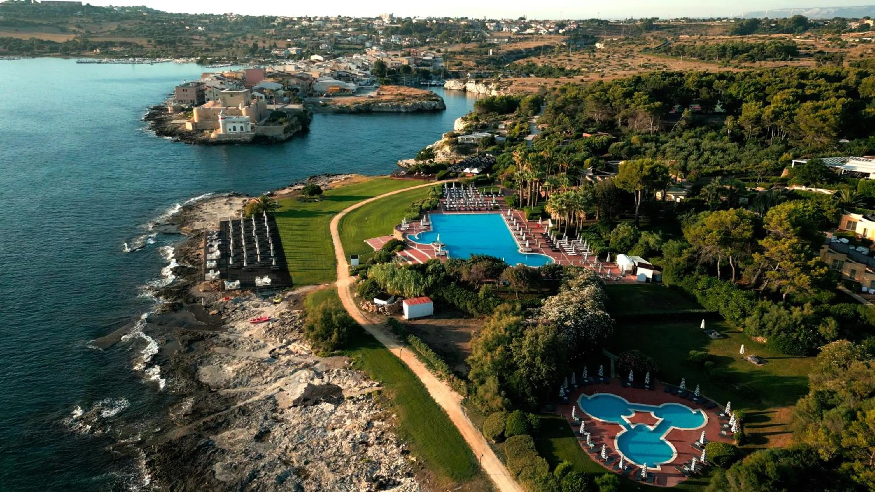 Bird's eye view in Mangia's Brucoli, Sicily, Autograph Collection