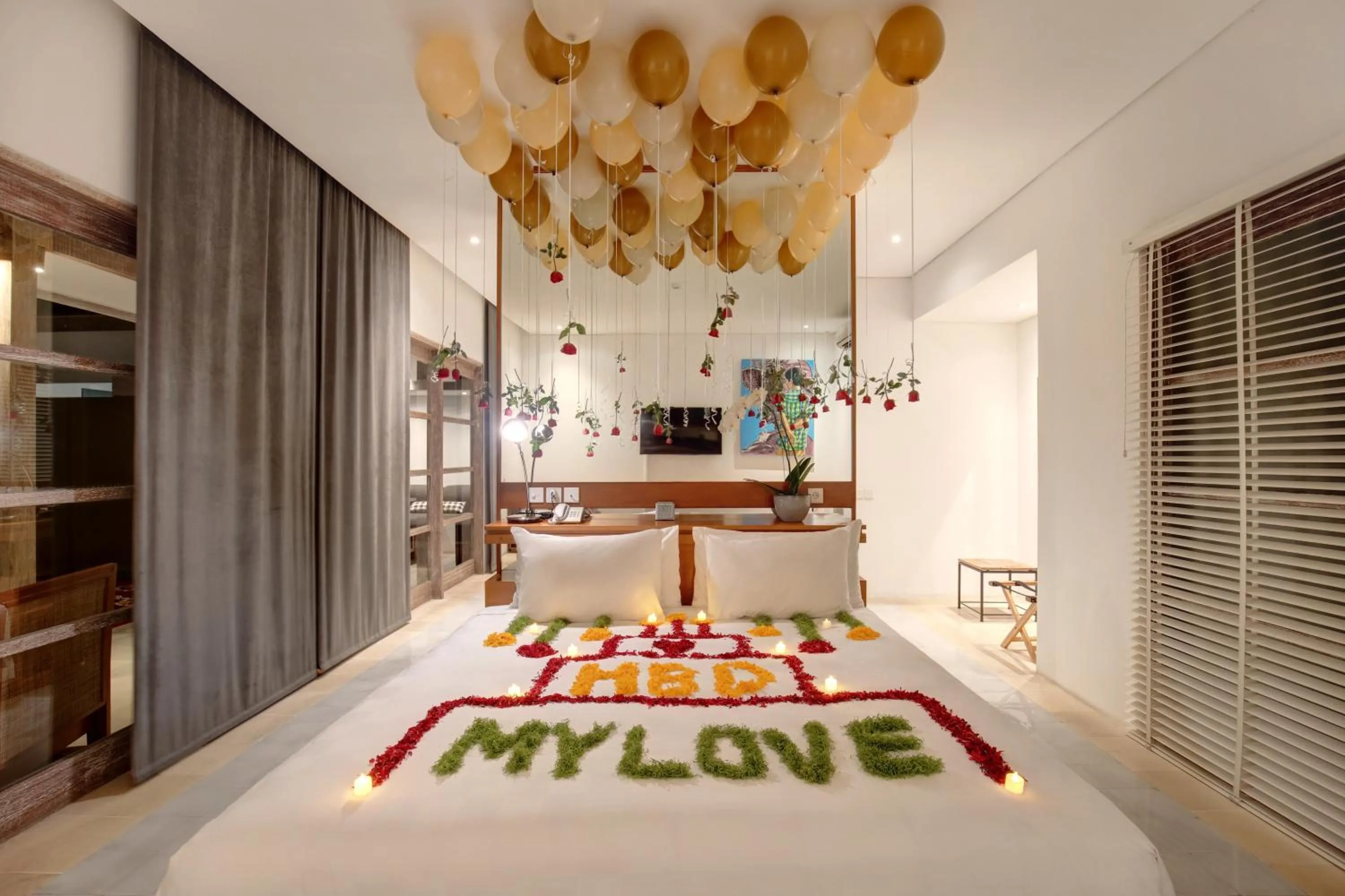 Decorative detail, Bed in Uma Sapna Seminyak