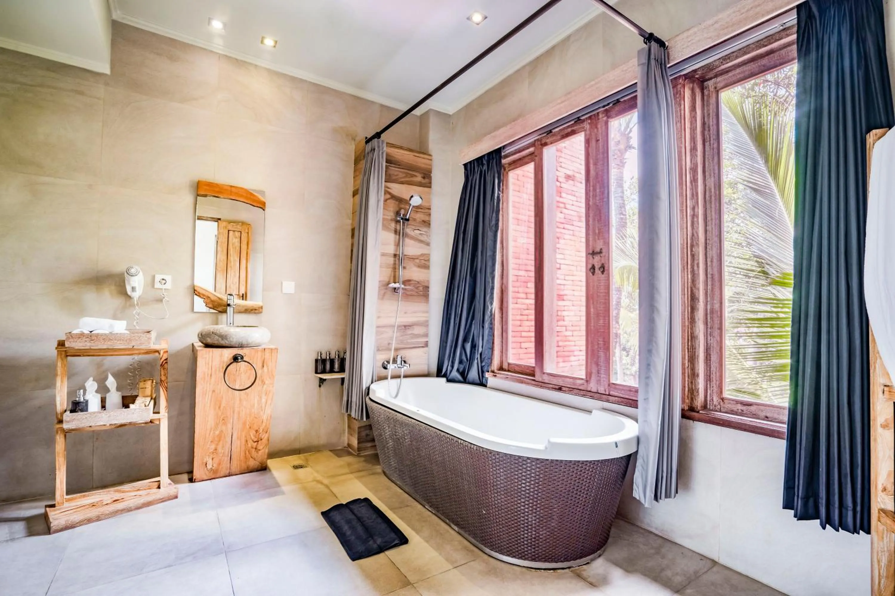 Bathroom, Bed in KajaNe Yangloni at Ubud Bali