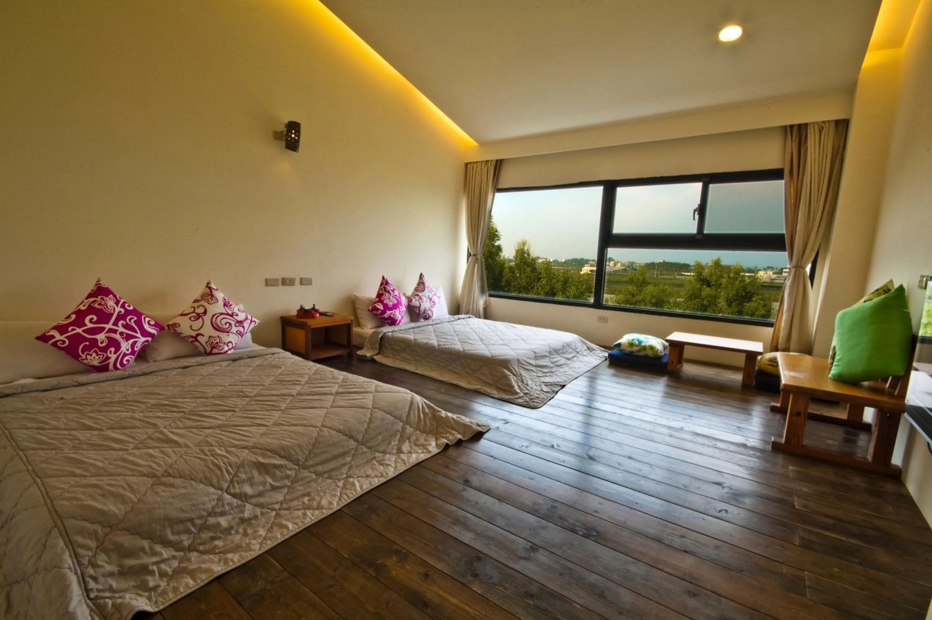 Quadruple Room with Garden View in SHYE Lithuania Homestay