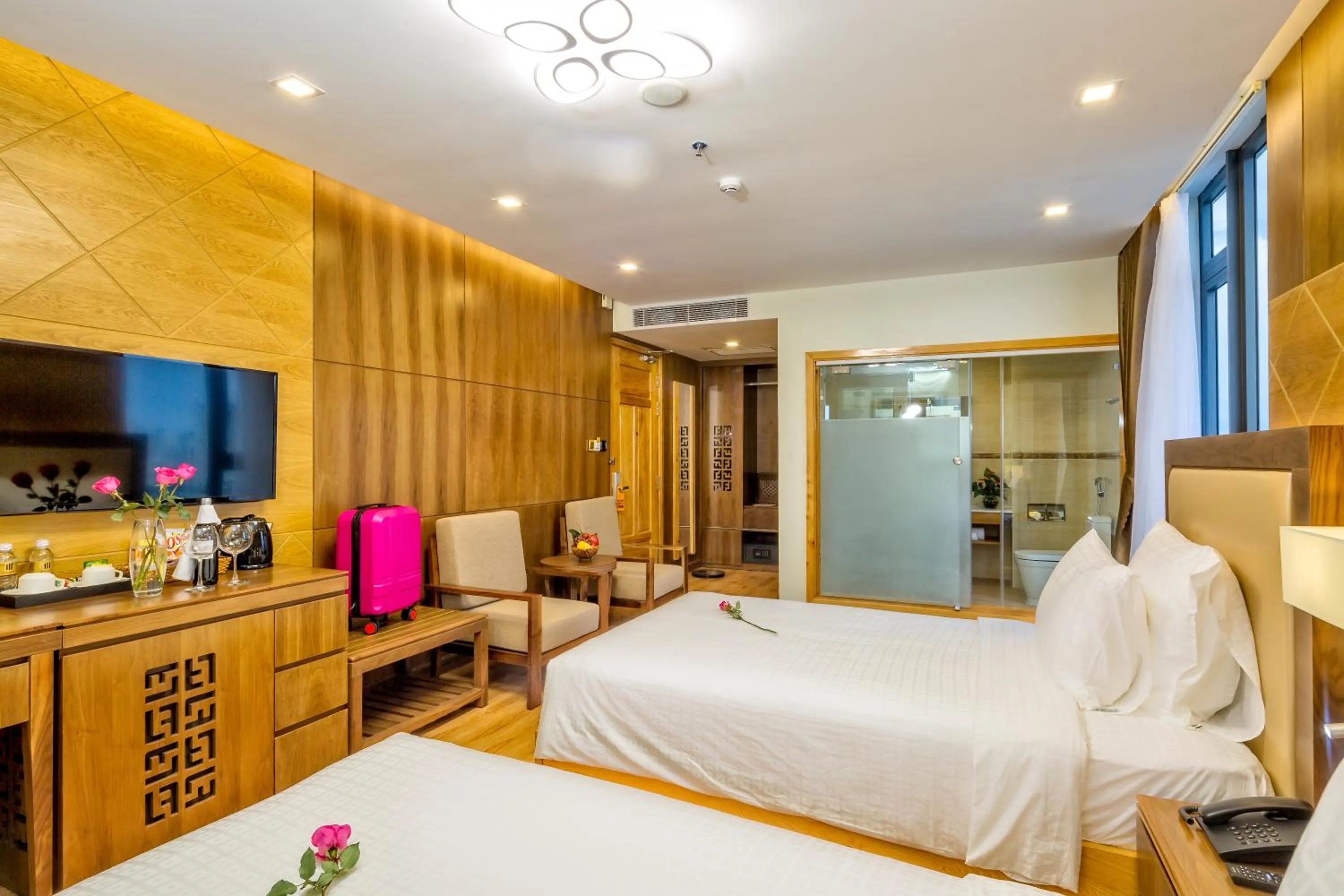 Bed in Nhu Minh Plaza Danang Hotel