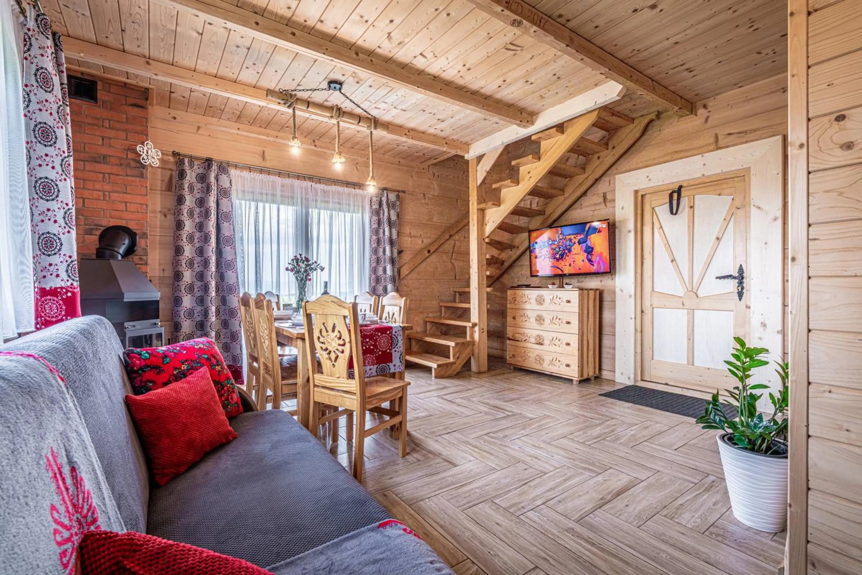Living room in Domki Górskie Janosik, Kwicoł i Pyzdra Jacuzzi, Sauna
