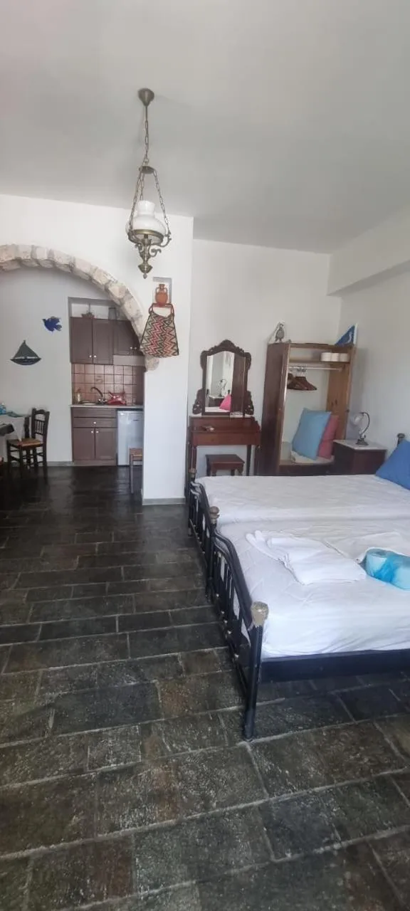 Bed in Naxos Filoxenia Hotel