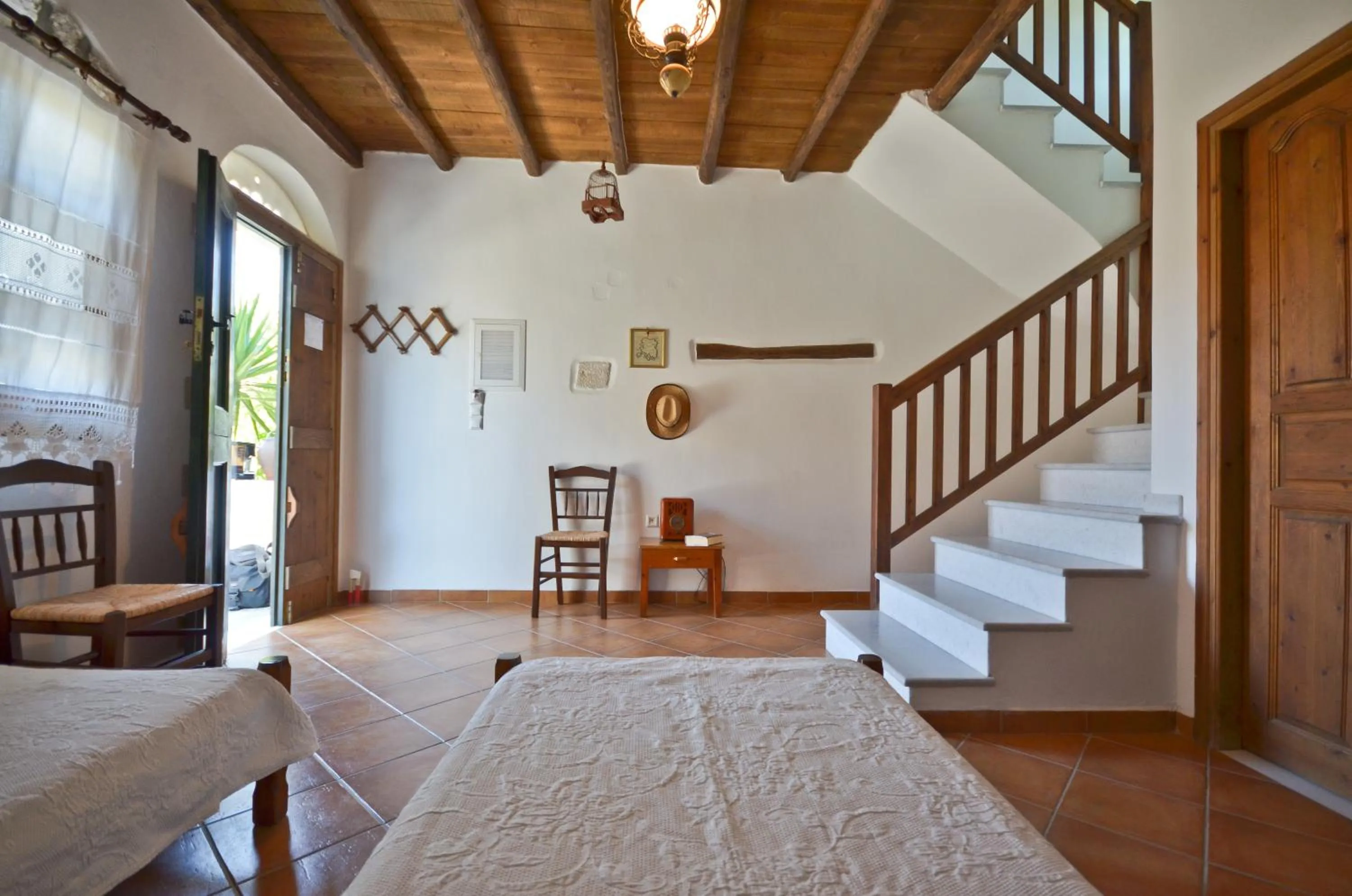 Bed in Naxos Filoxenia Hotel