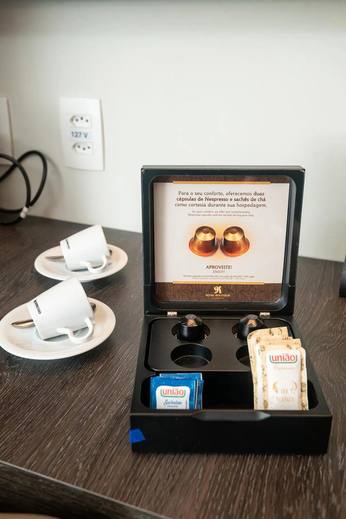 Coffee/tea facilities in Royal Collection Paulista