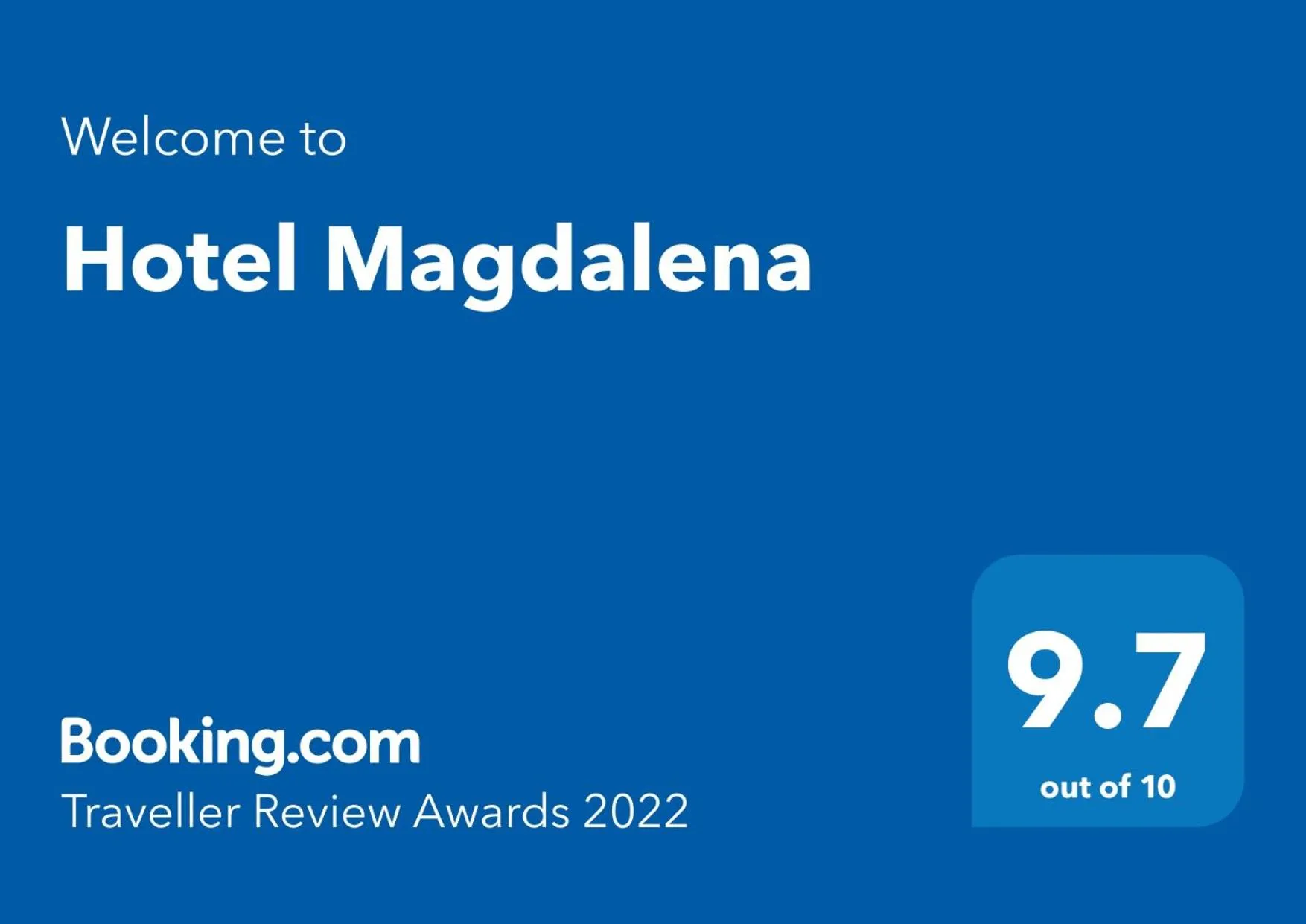 Certificate/Award in Hotel Magdalena