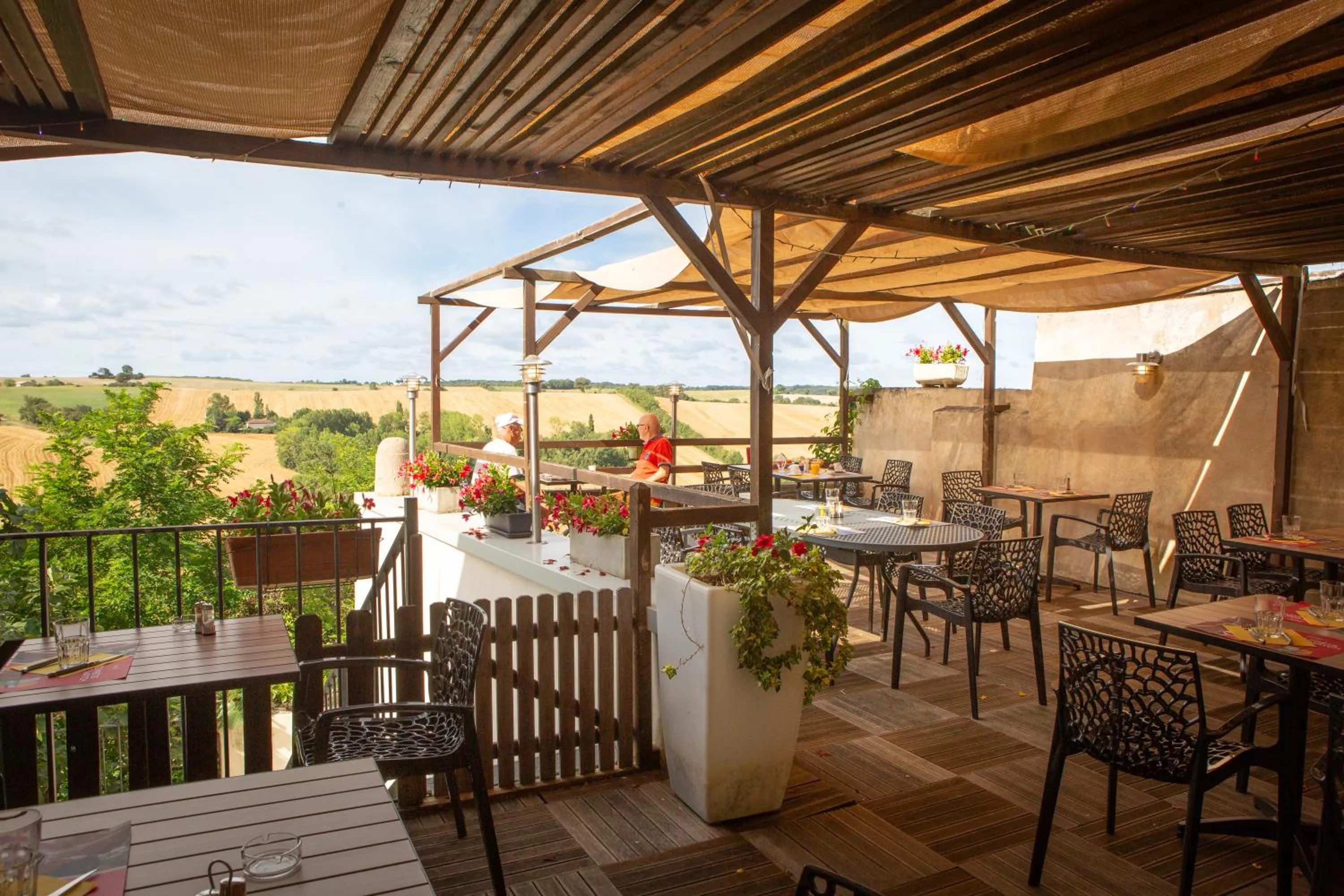 Balcony/Terrace in Logis Hotels - Le relais des deux vallées - Hôtel et restaurant