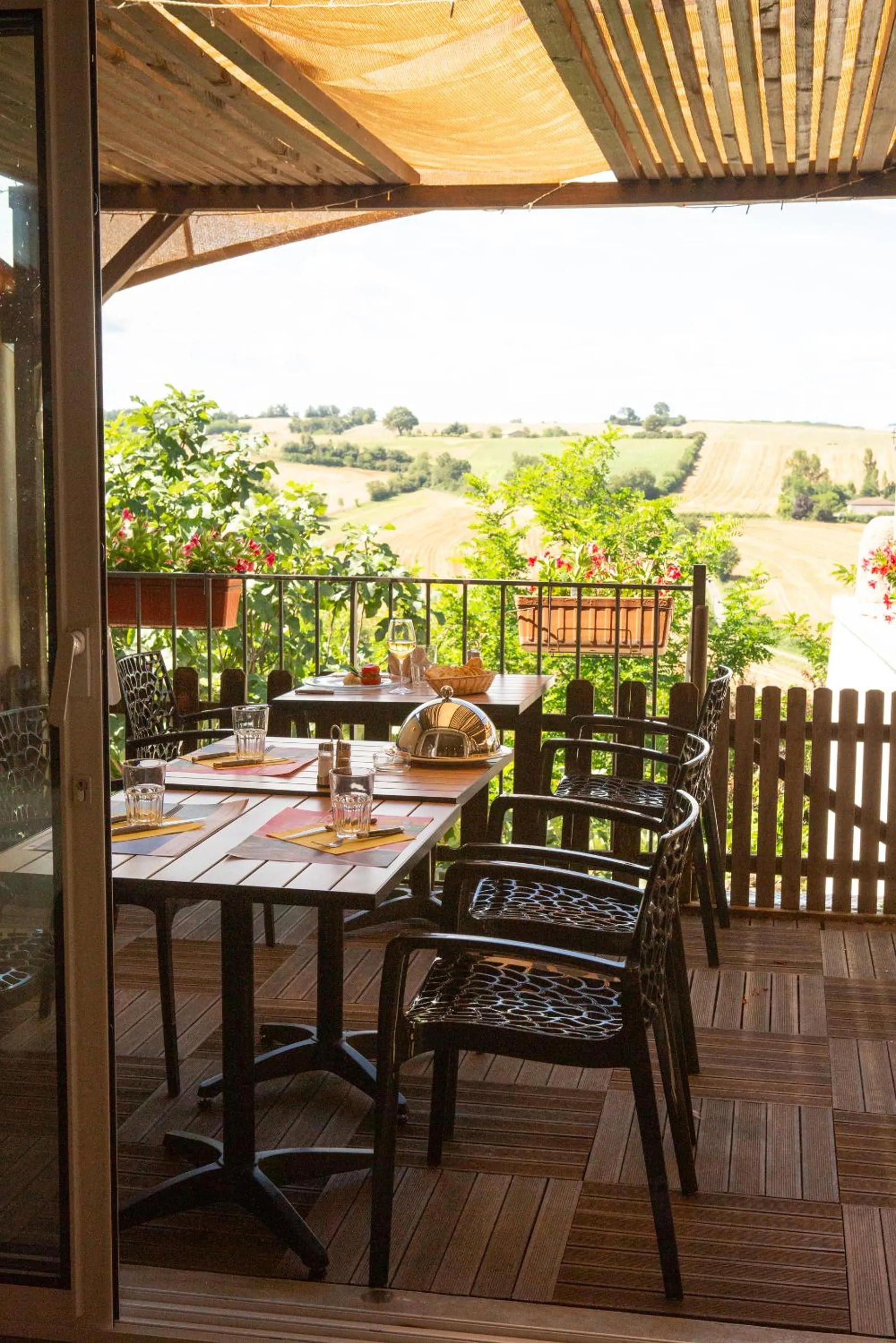 Balcony/Terrace in Logis Hotels - Le relais des deux vallées - Hôtel et restaurant