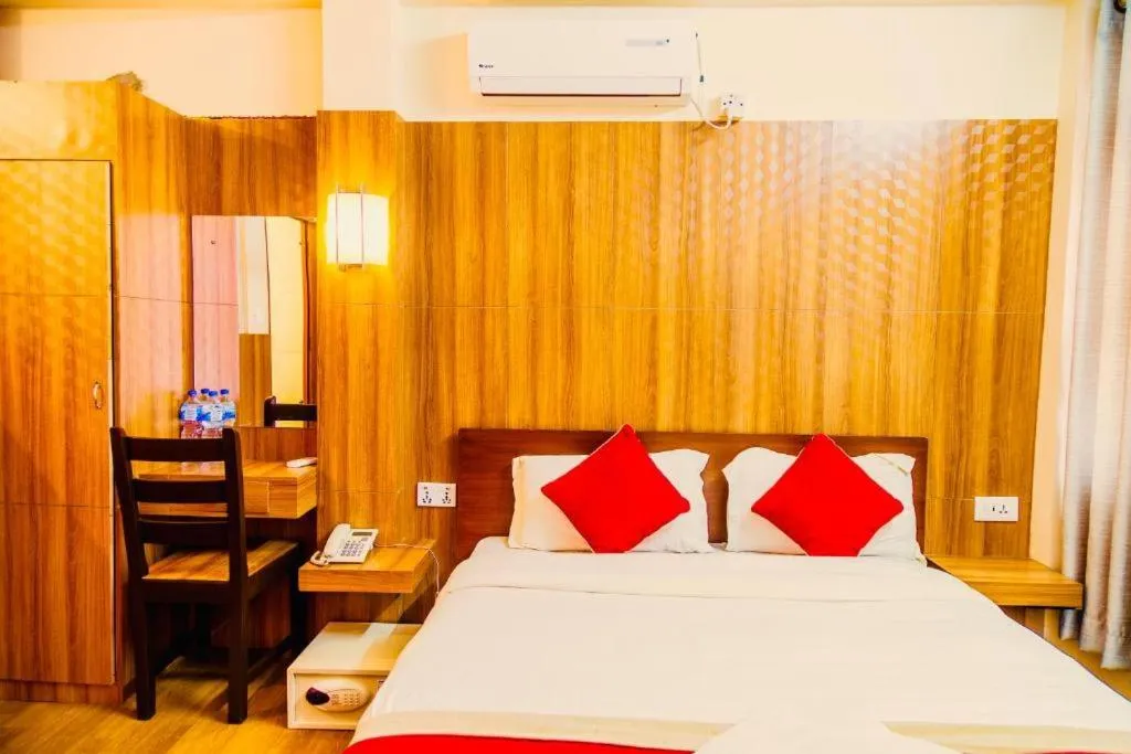 Bed in Doors Hotel Thamel