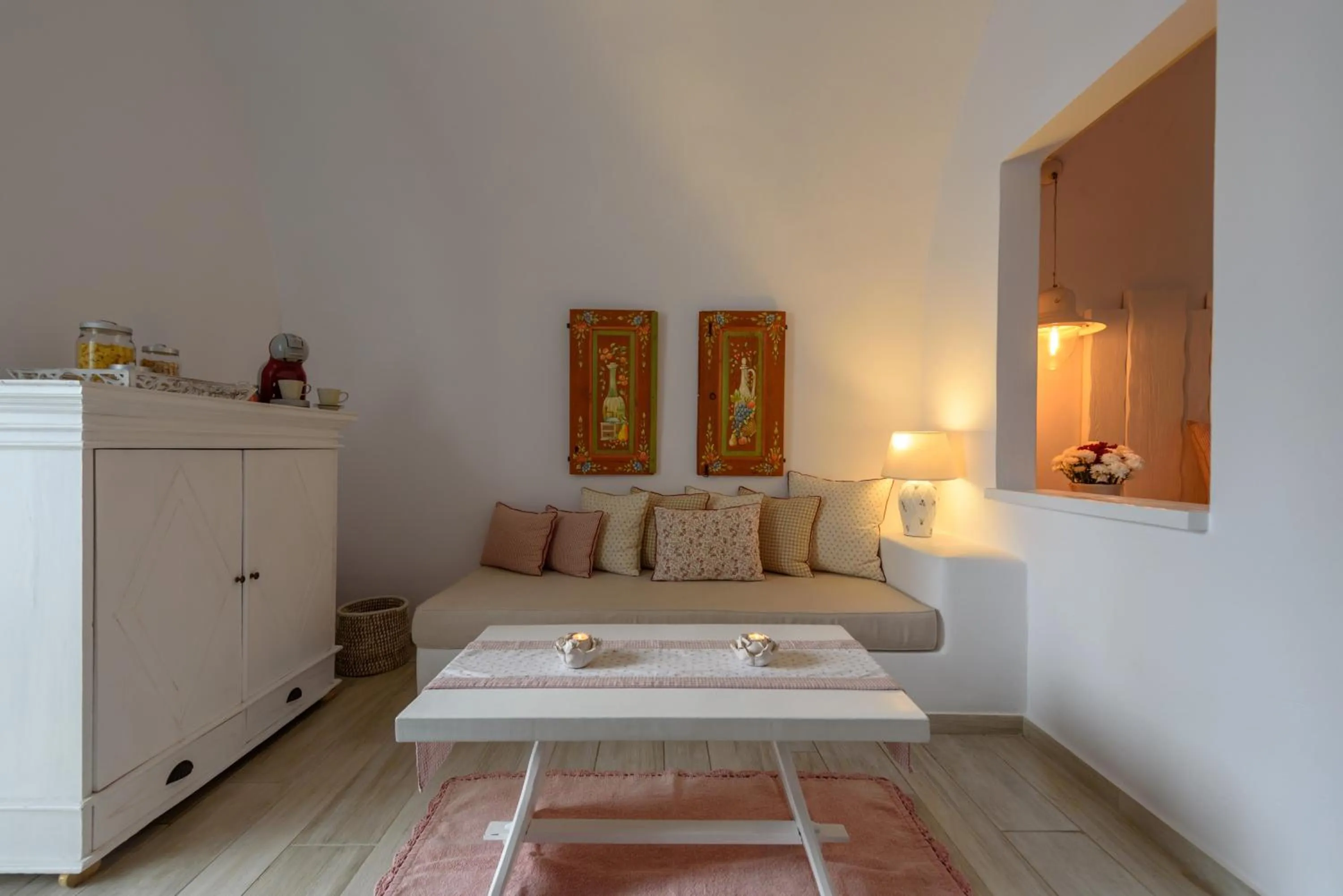 Living room, Bed in Senses Suites