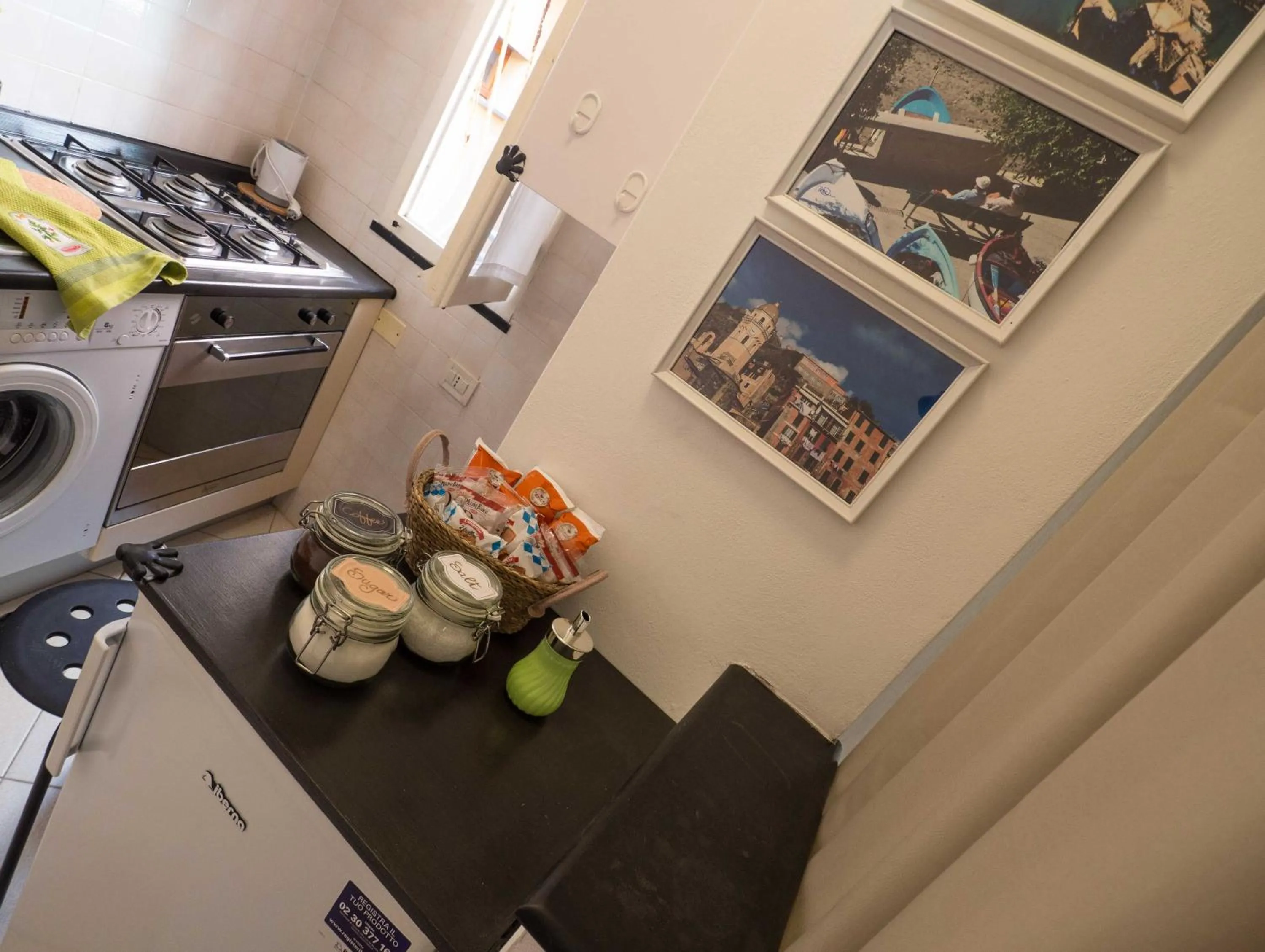 Kitchen or kitchenette in Ventegà Sea View Apartment with Balcony