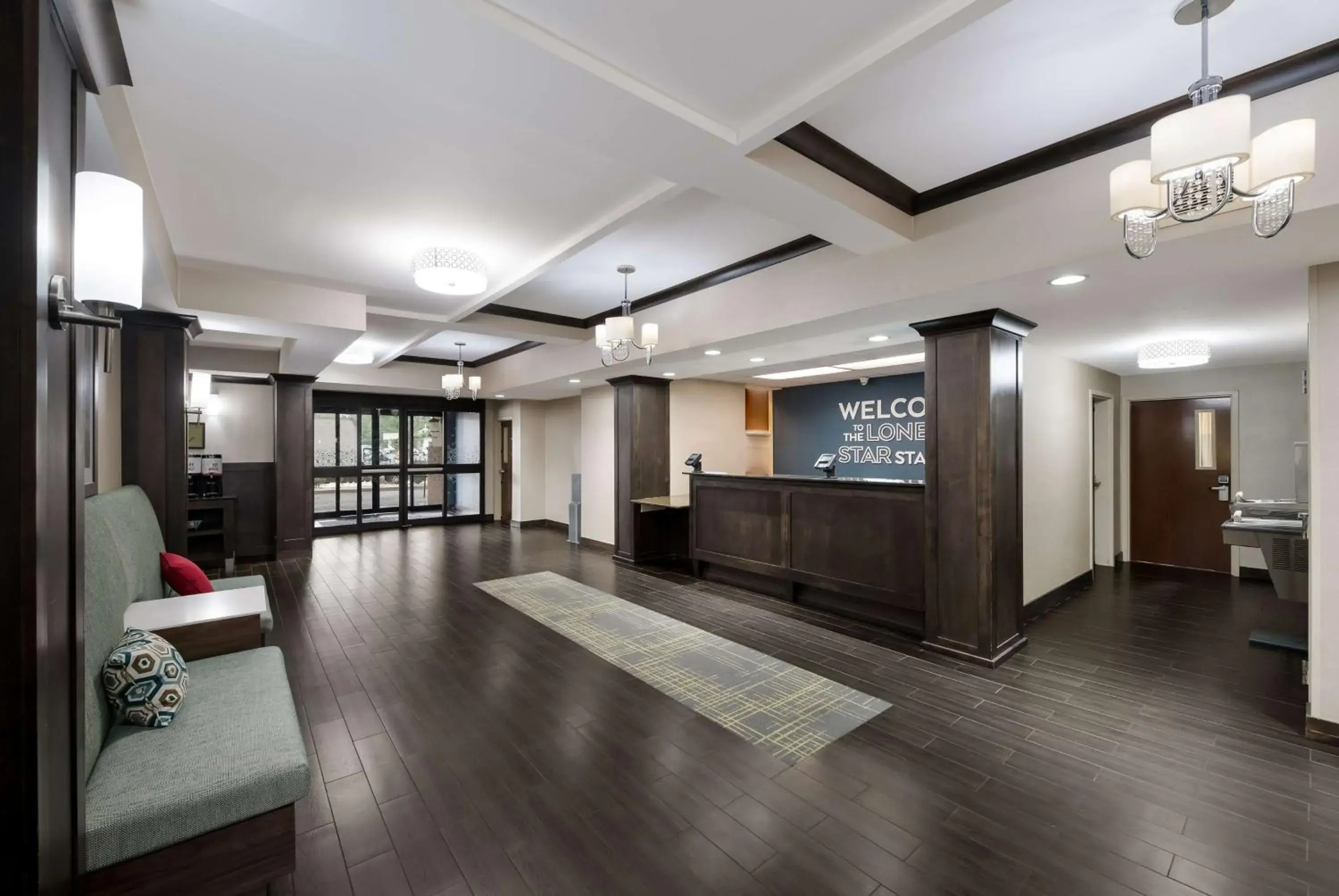 Lobby or reception in Hampton Inn Marshall Lobby or reception in Hampton Inn Marshall