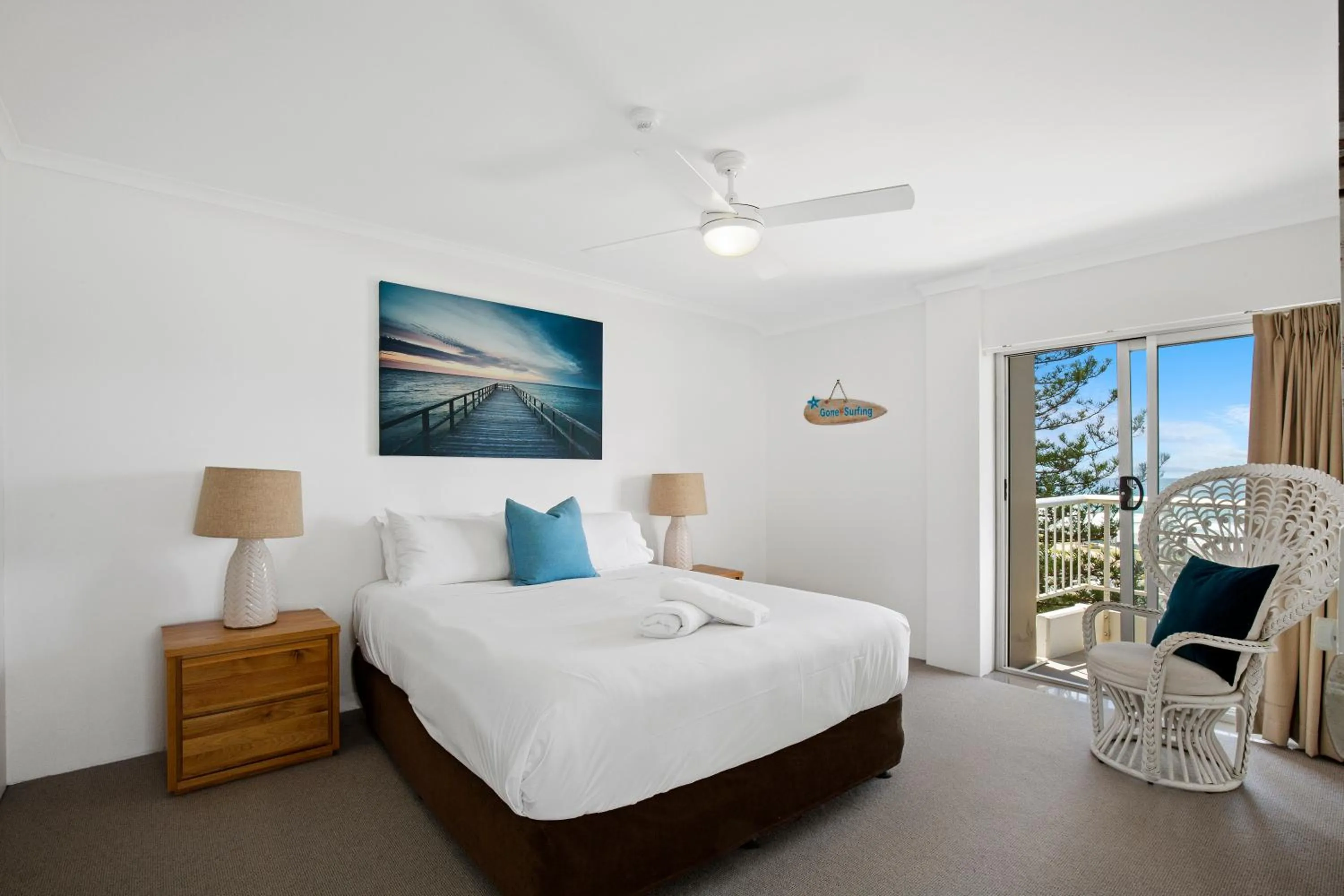 Bedroom, Bed in Narrowneck Court Holiday Apartments