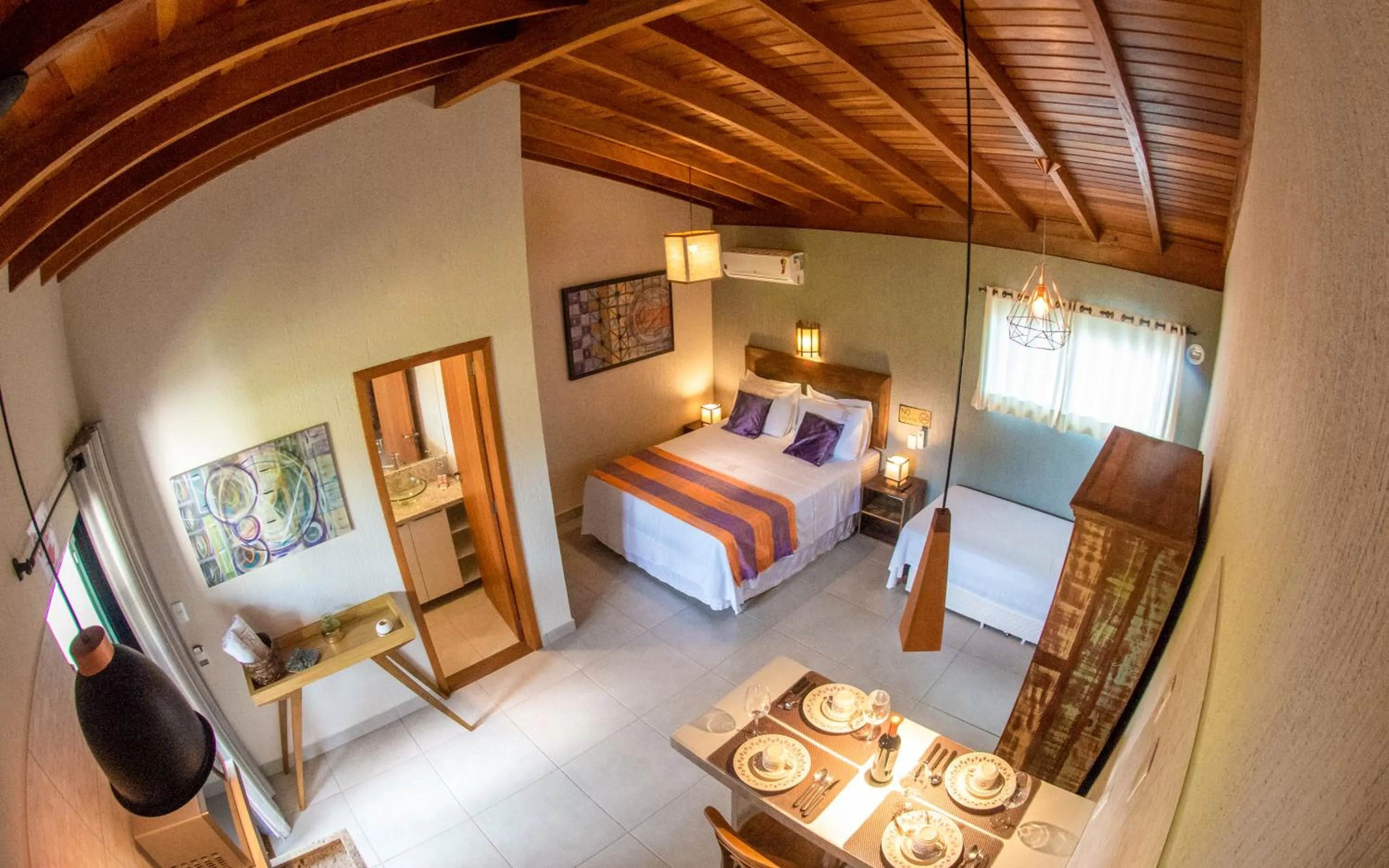 Decorative detail, Bed in Pousada Rosa Karioka - Praia do Rosa