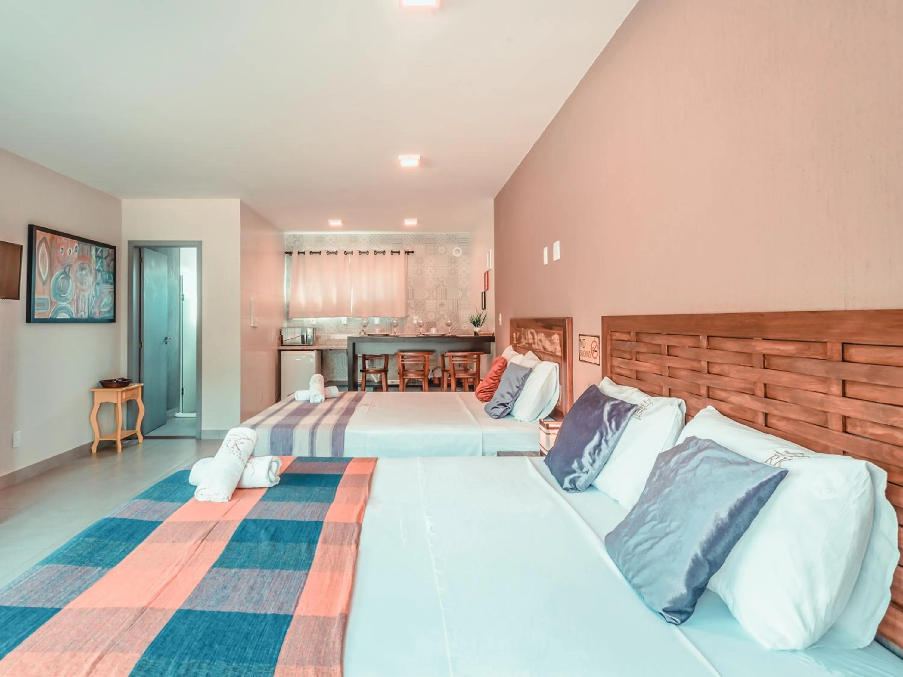 Decorative detail, Bed in Pousada Rosa Karioka - Praia do Rosa