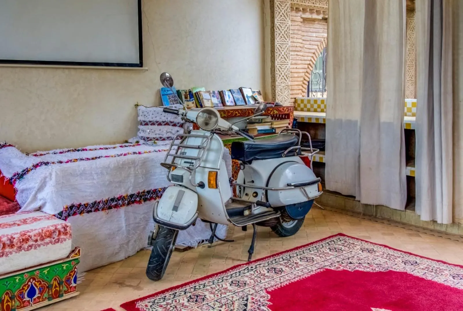 Bed in Riad Jnane Ines