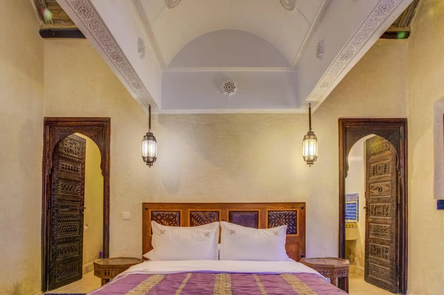 Bed in Riad Jnane Ines