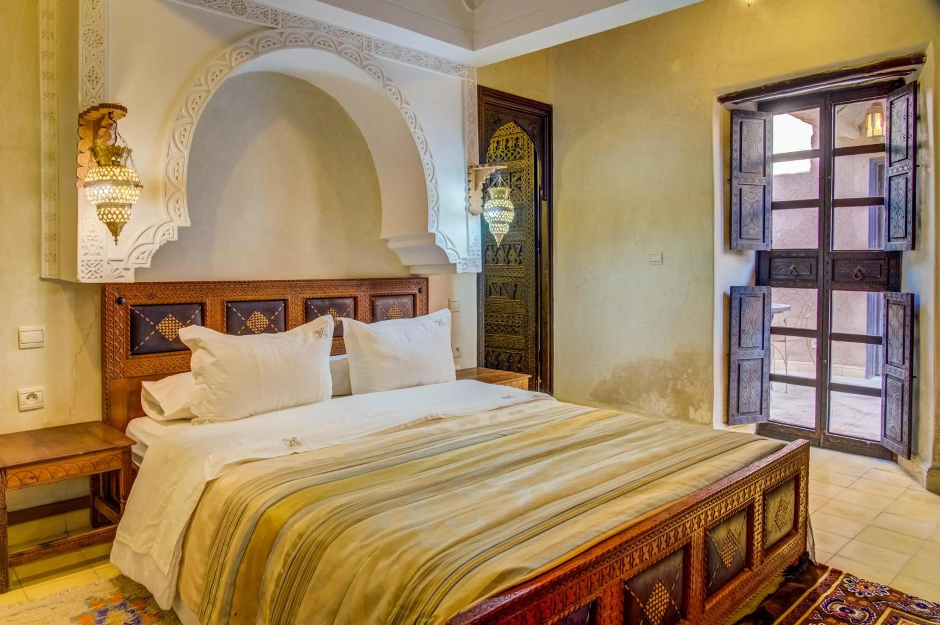 Bed in Riad Jnane Ines