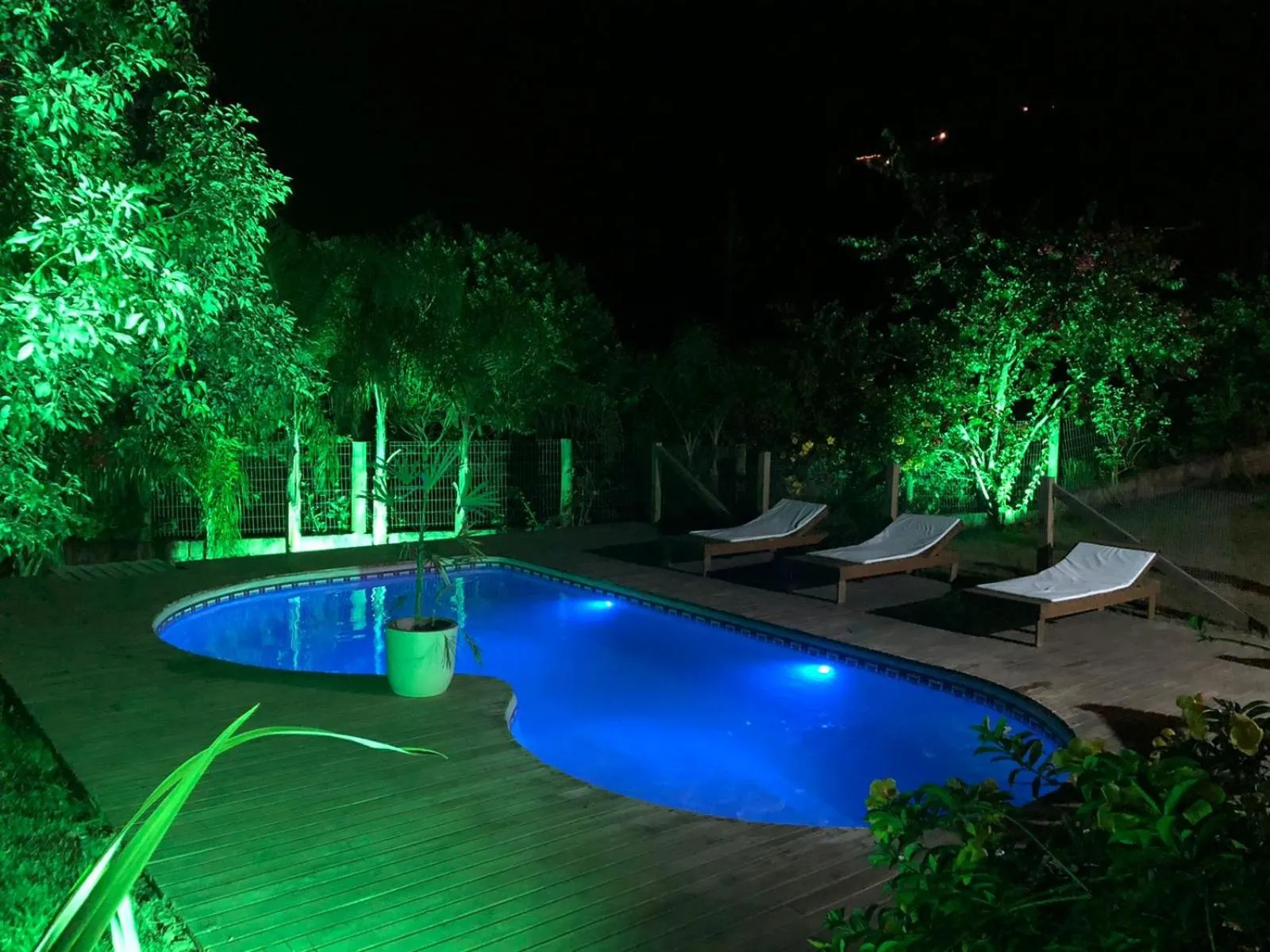 Pool view in Pousada Rosa Negra