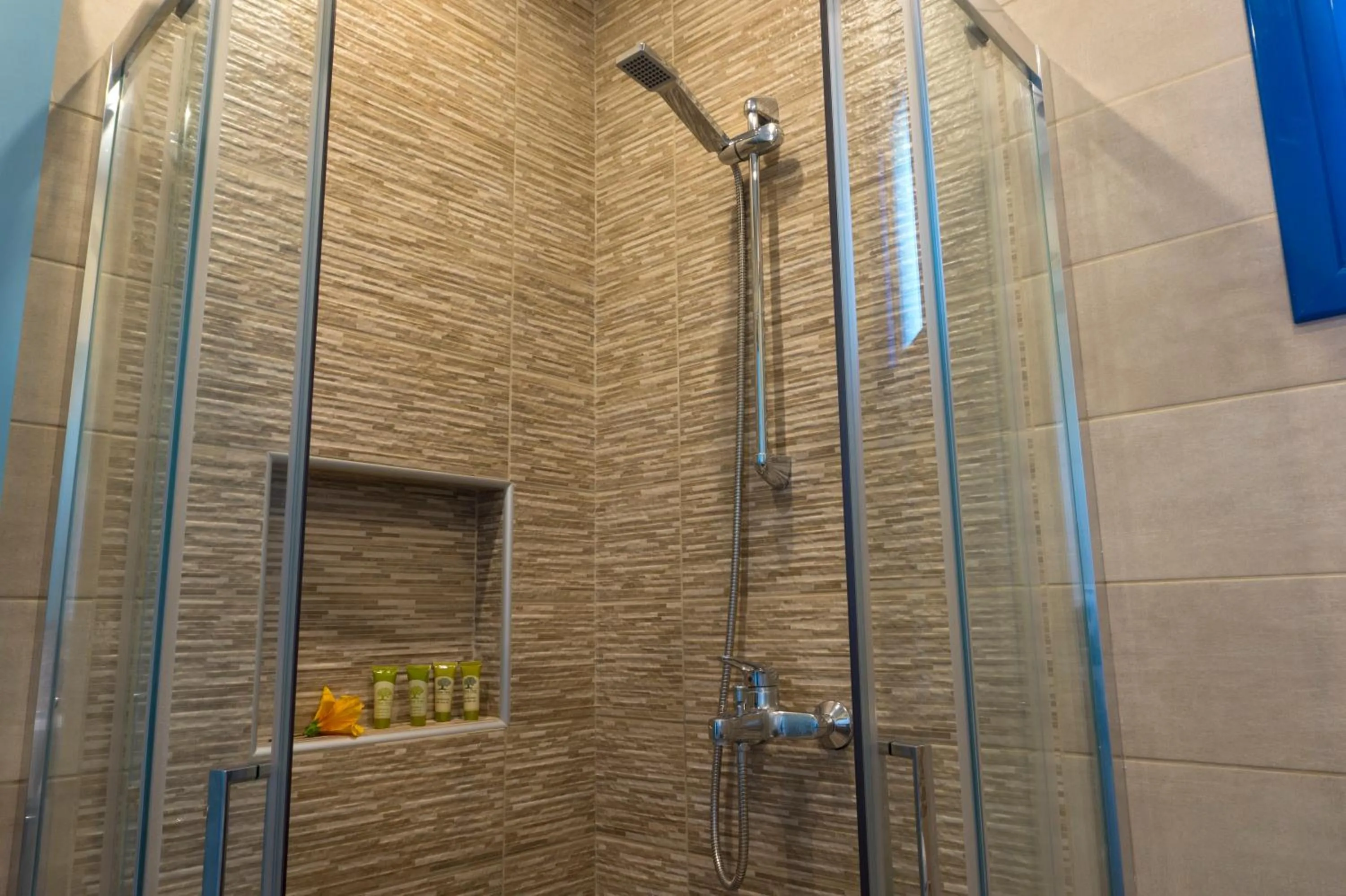 Shower in Hotel Loukas Vrachos